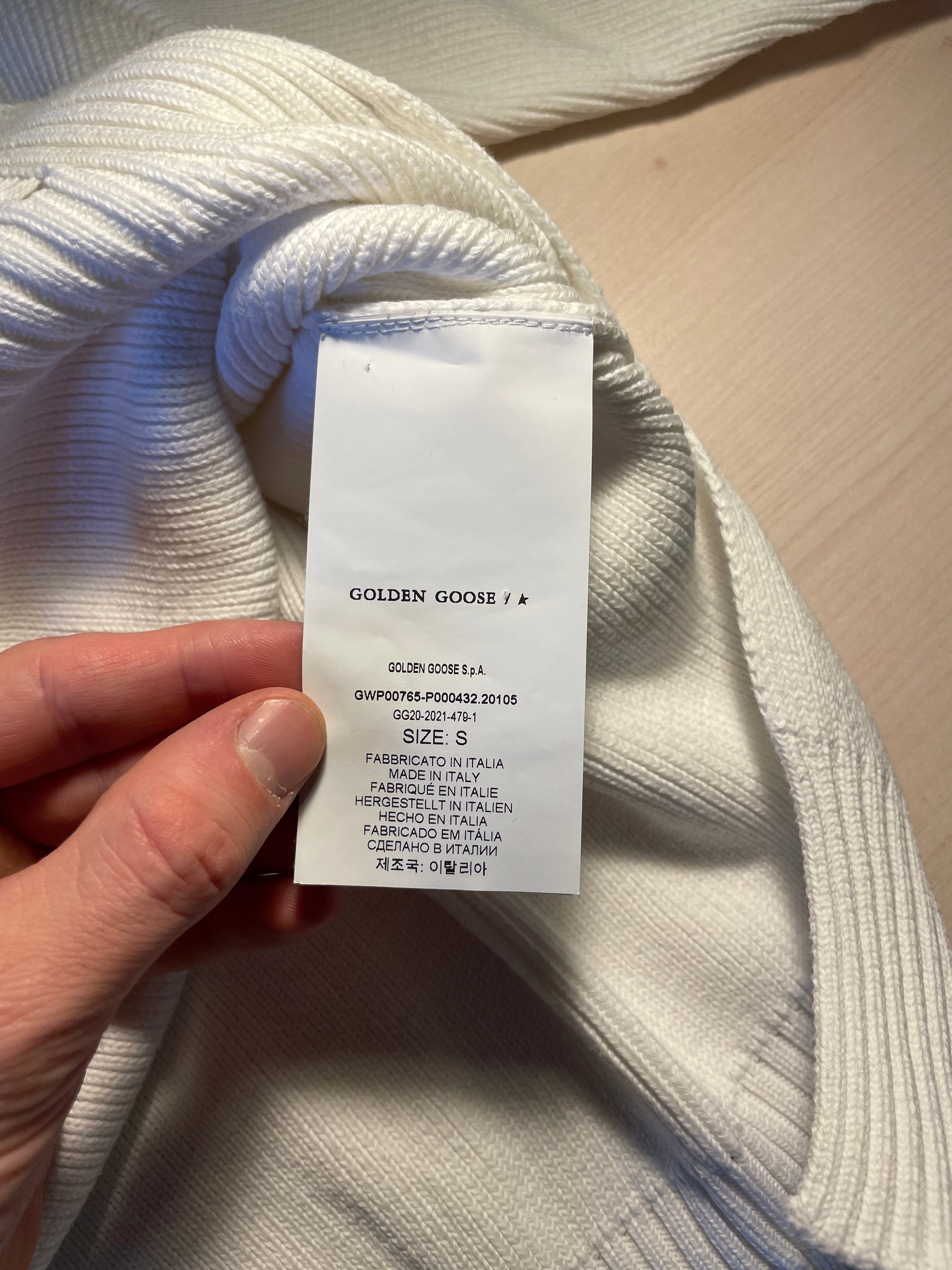 Maglione Golden Goose bianco "Do what you love"