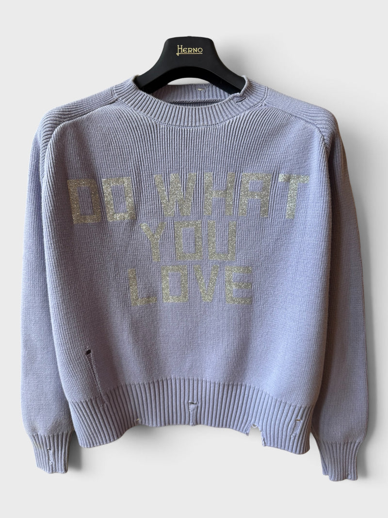Maglione Golden Goose lilla "Do what you love"