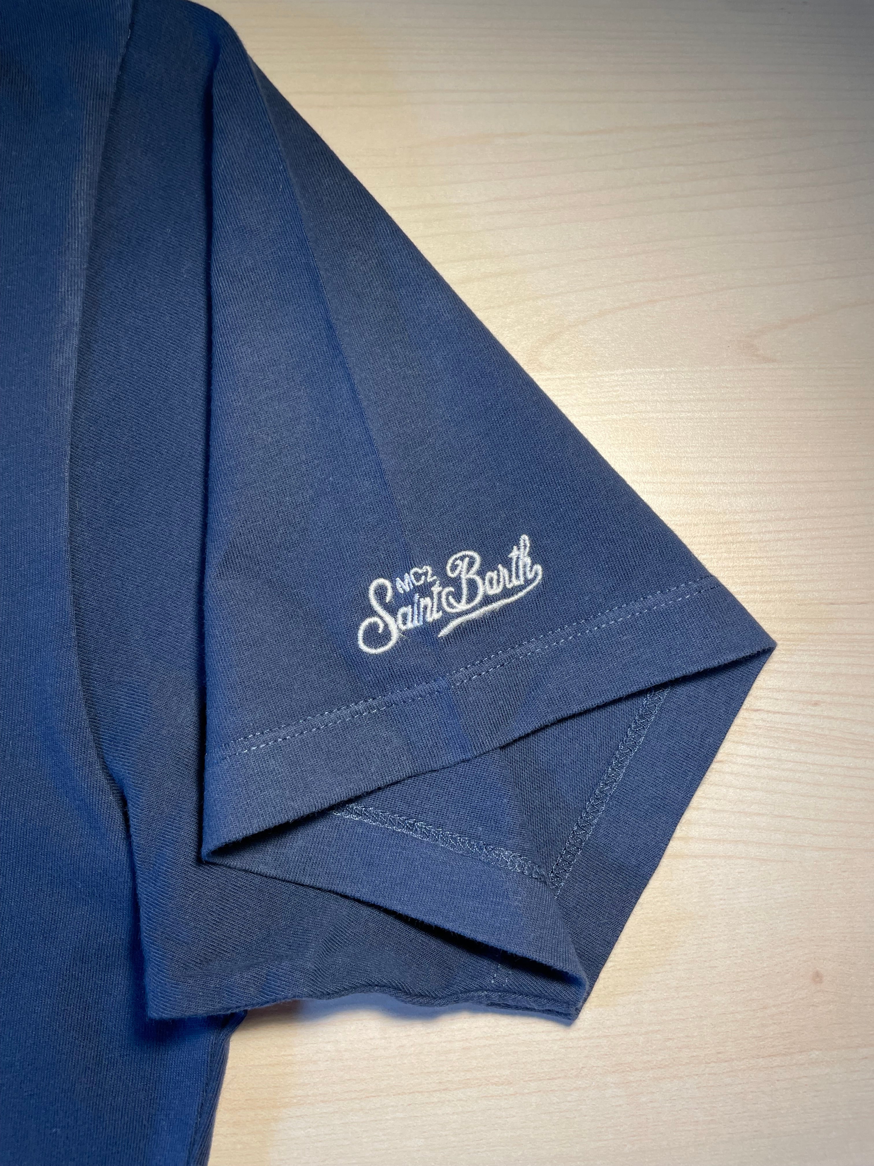 Maglia Saint Barth "Christmas Mood" X Disney blu
