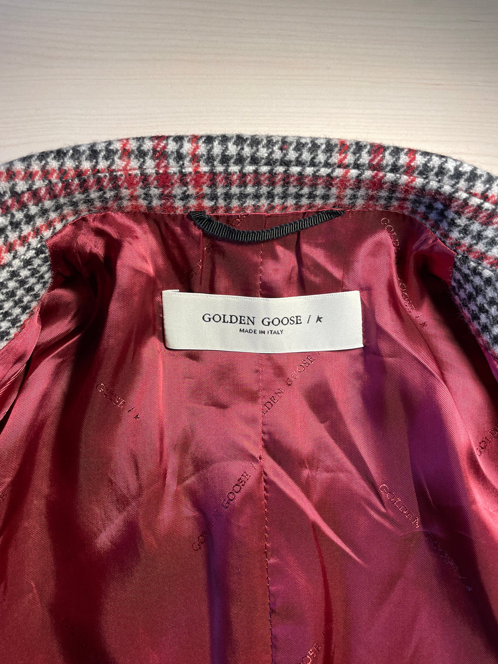 Blazer Golden Goose quadri rosso