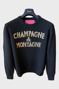 Maglione Saint Barth "Champagne e montagne" nero