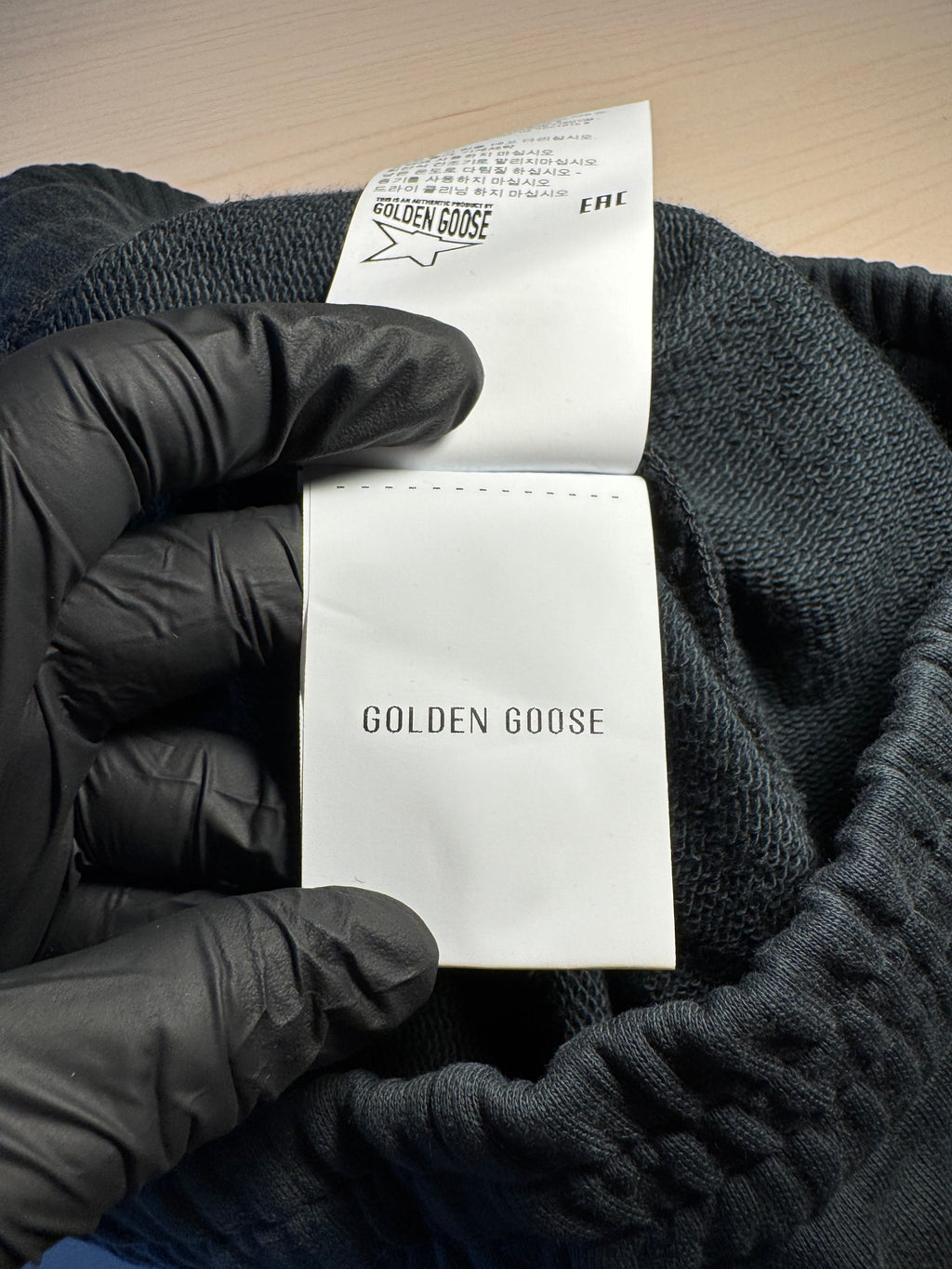Pantaloni Golden Goose jogging nero effetto lavato