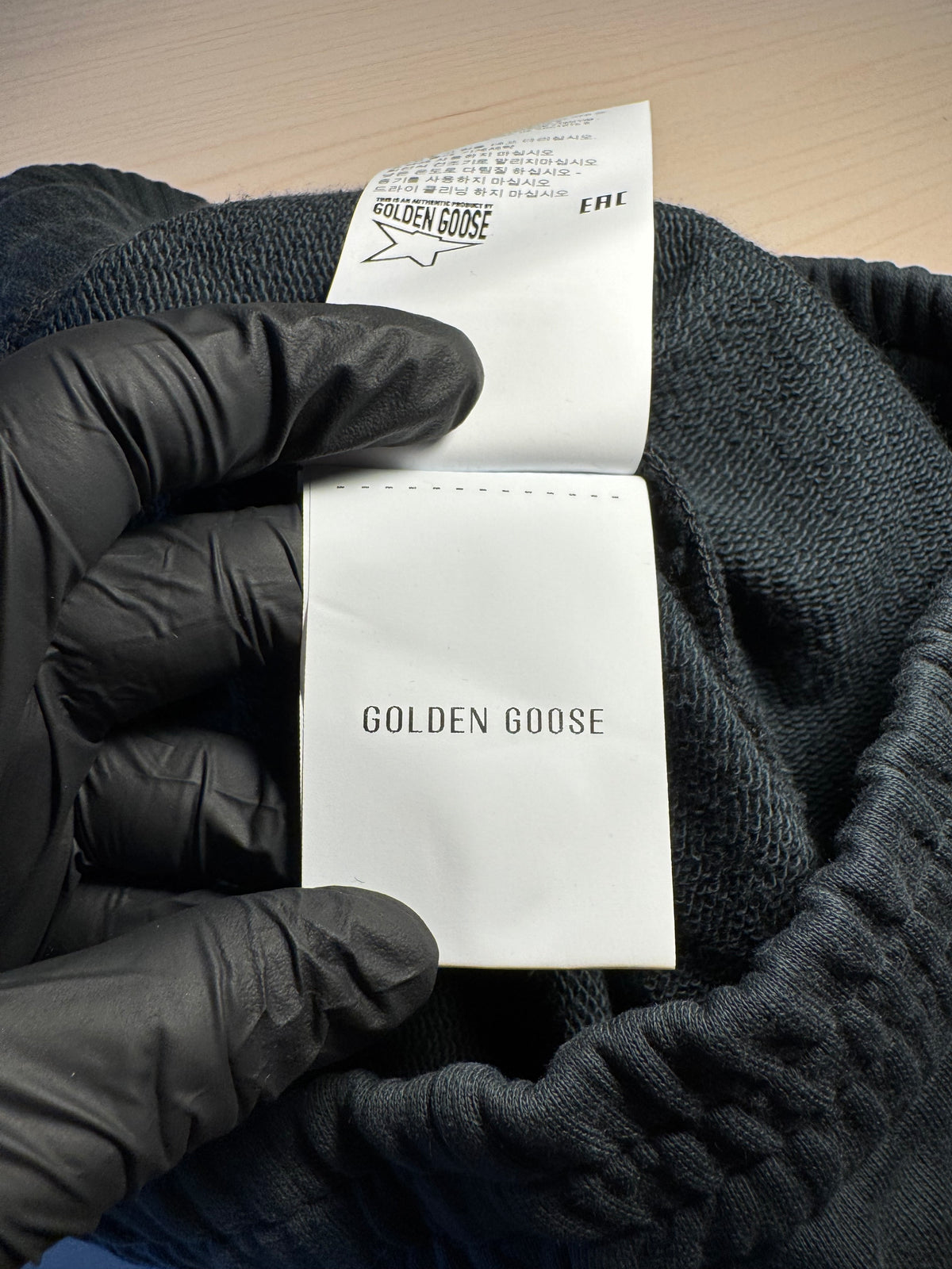 Pantaloni Golden Goose jogging nero effetto lavato
