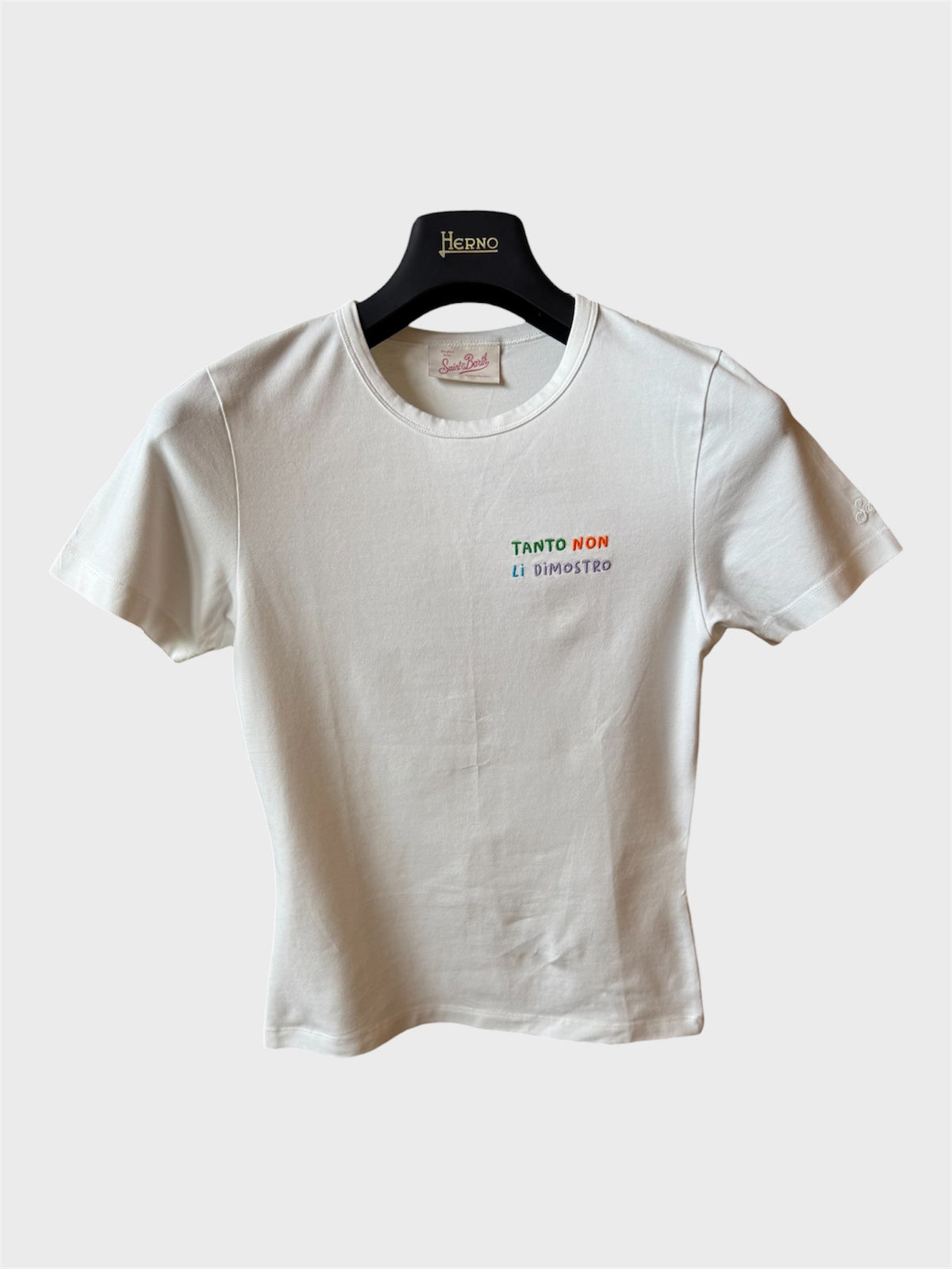 Maglia Saint Barth "Tanto Non Li Dimostro” bianca