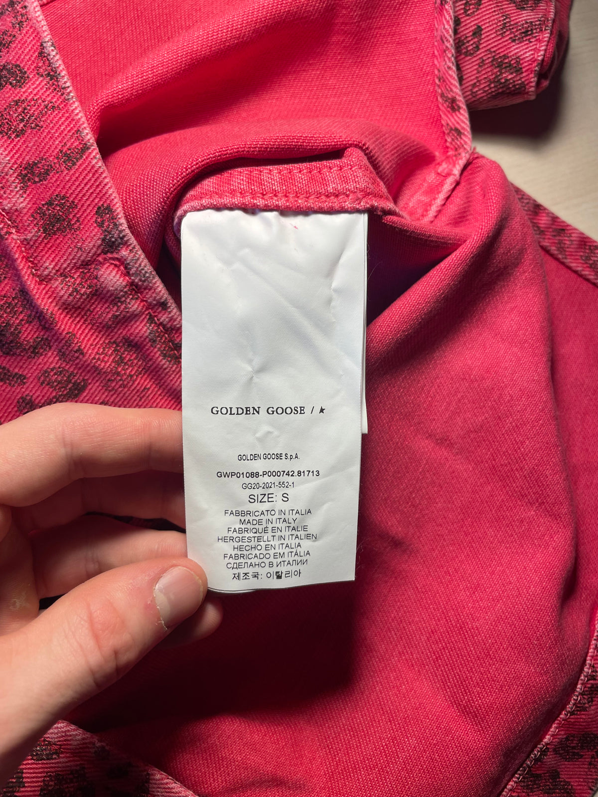 Camicia Golden Goose rosa maculata
