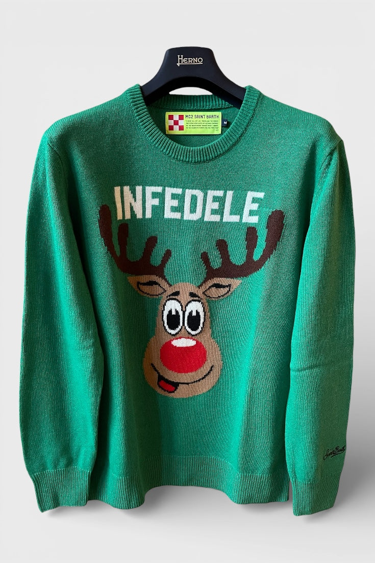 Maglione Saint Barth "Infedele" verde