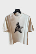 Maglia Golden Goose bianca con stampa a stella