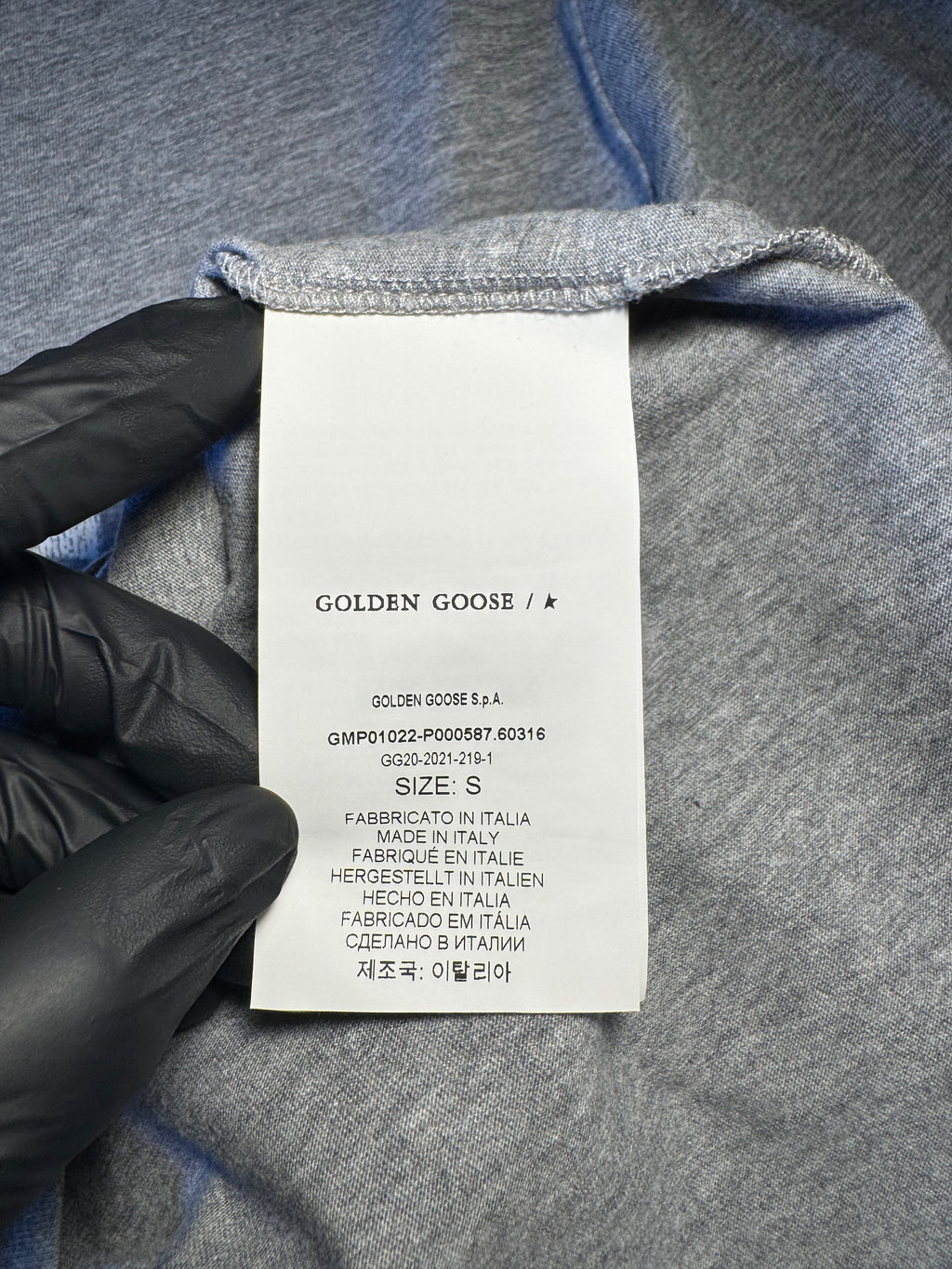 Maglia Golden Goose grigia scritta "Golden"