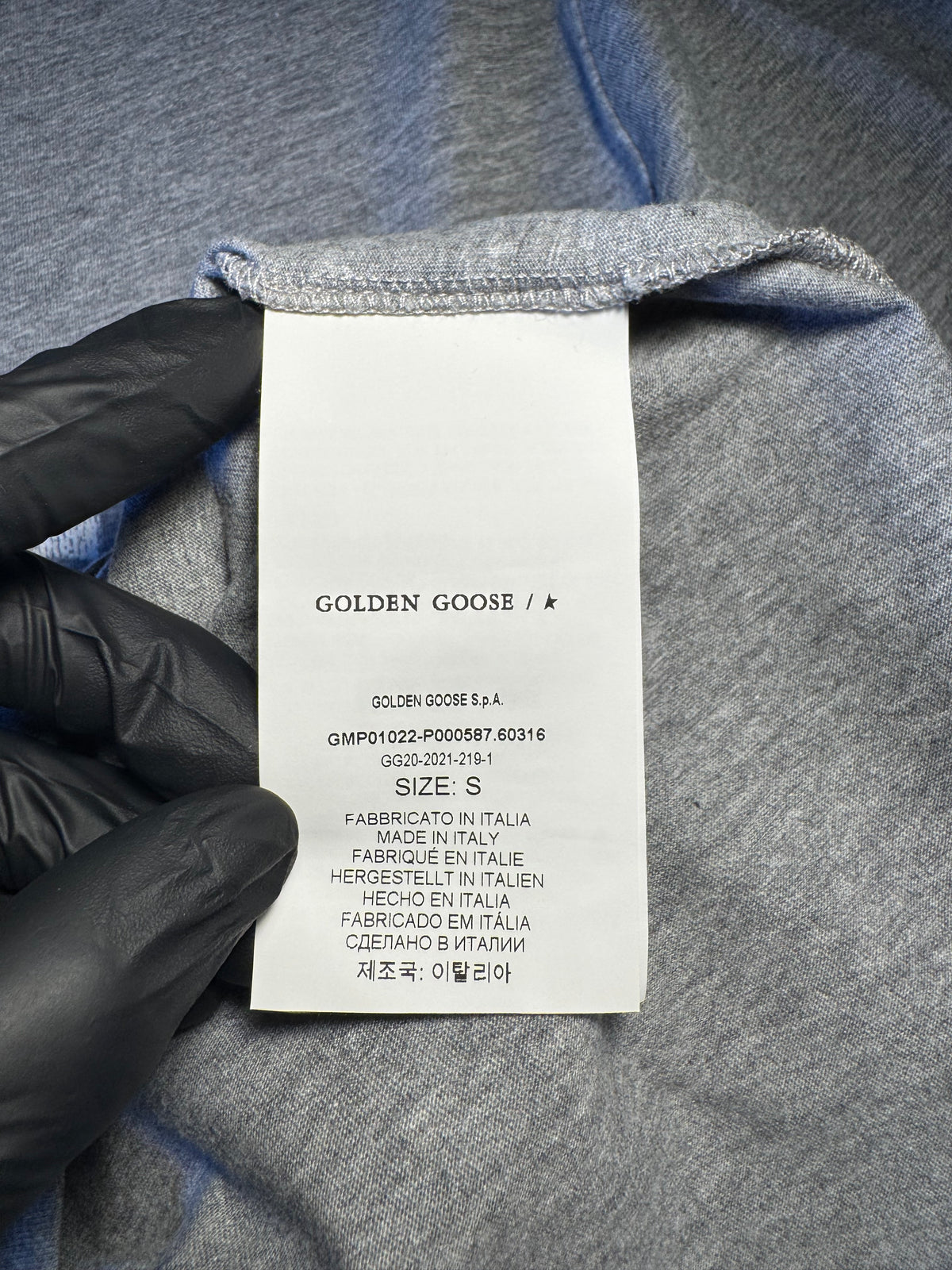 Maglia Golden Goose grigia scritta "Golden"