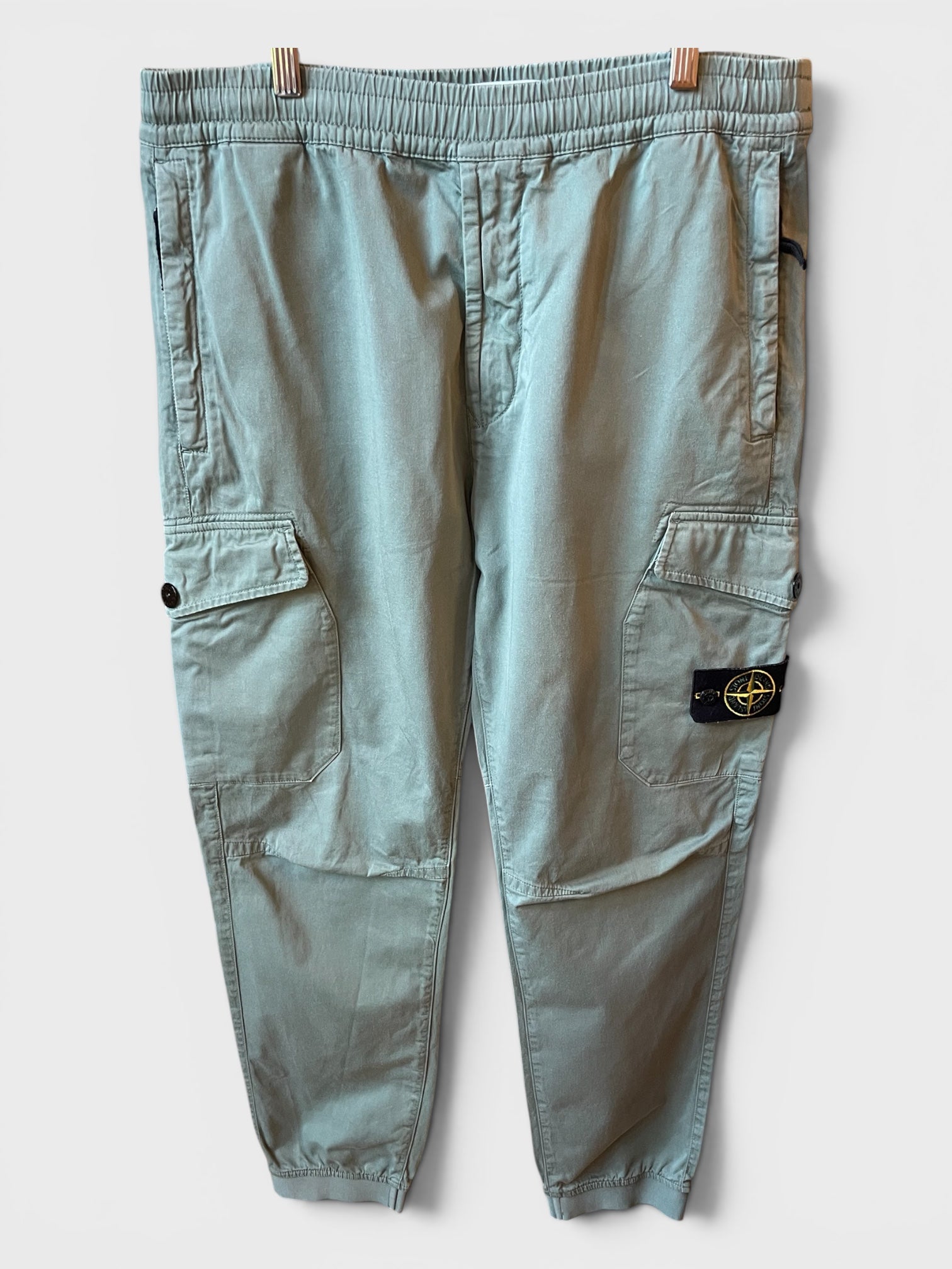 Pantalone Stone Island cargo verde acqua