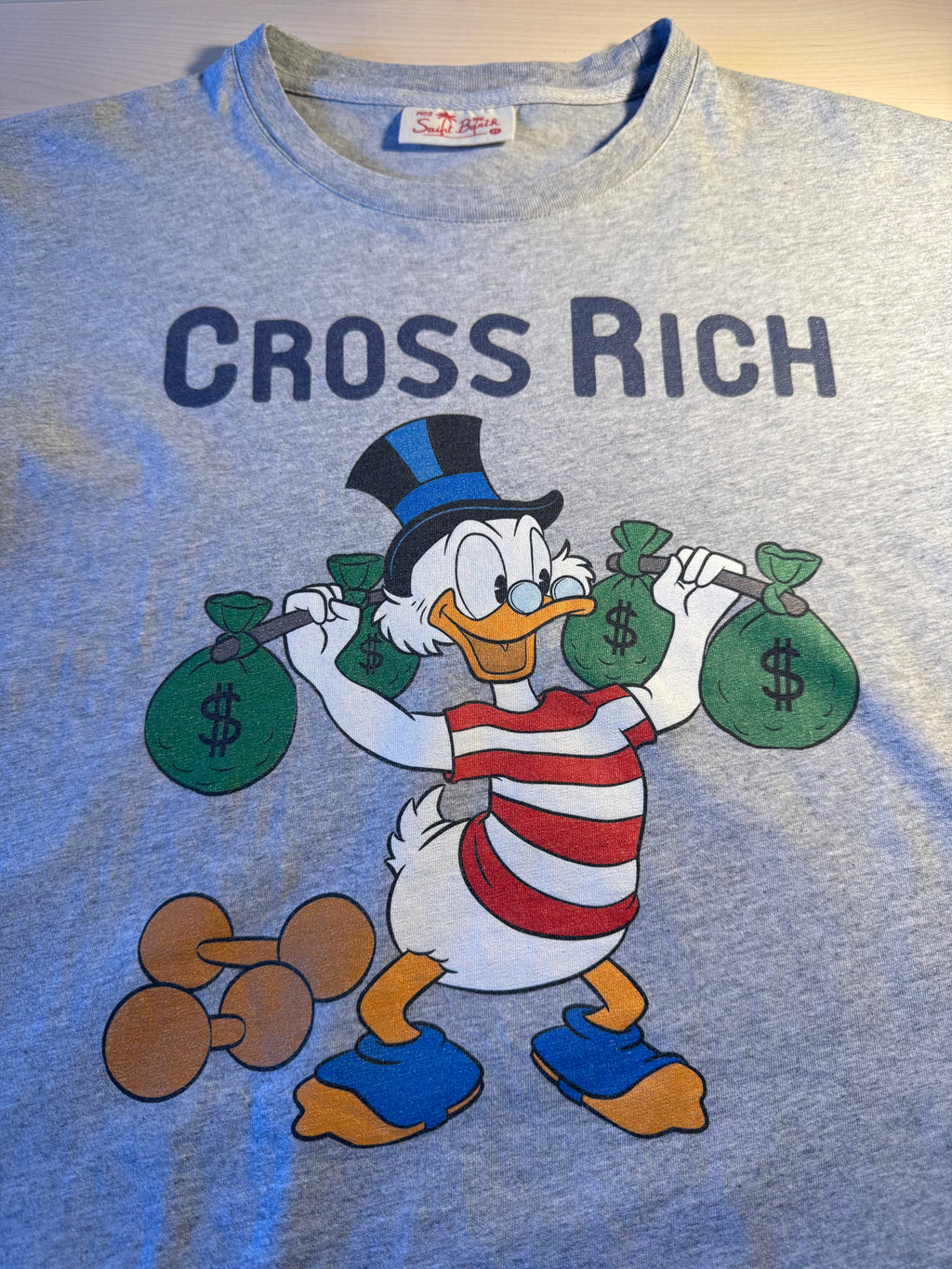 Maglia Saint Barth "Cross Rich" grigia