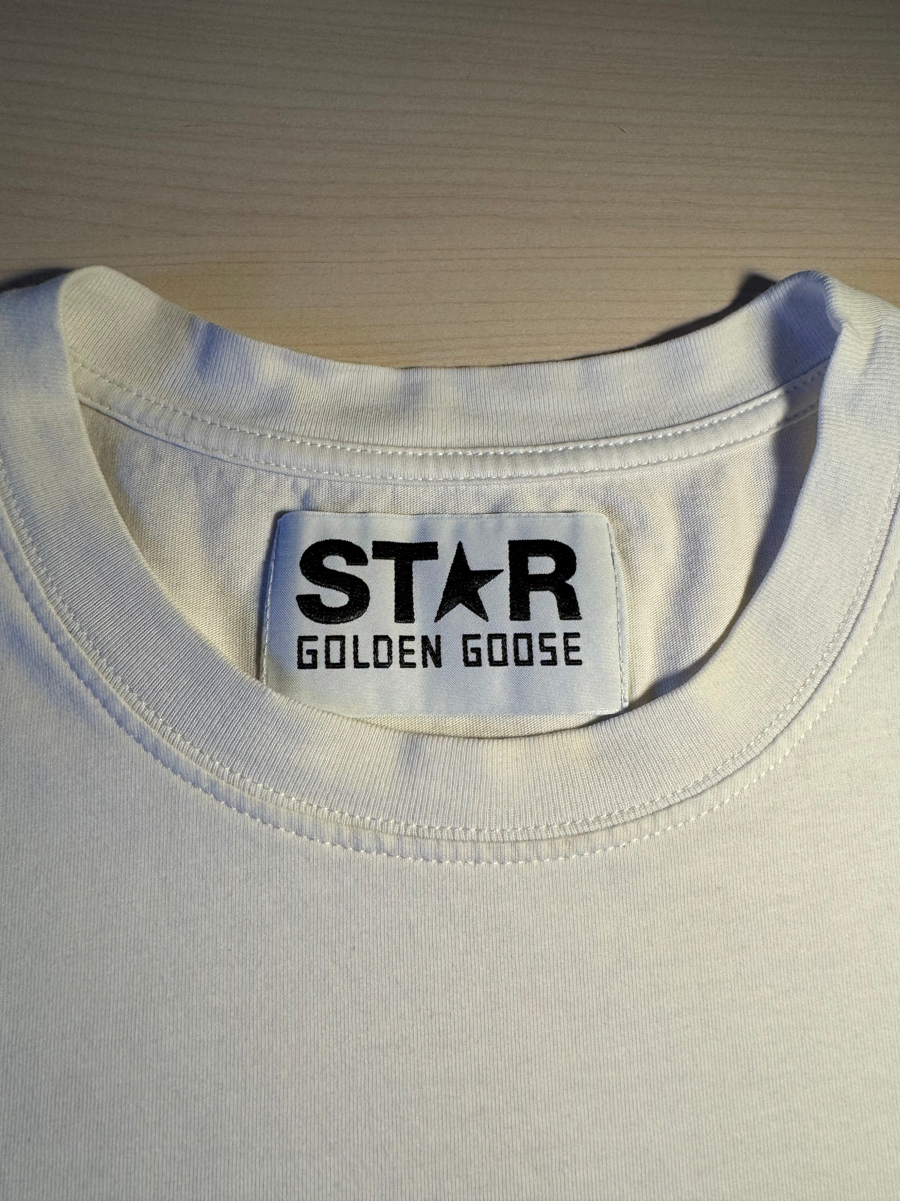 Maglia Golden Goose Star bianca stella nera