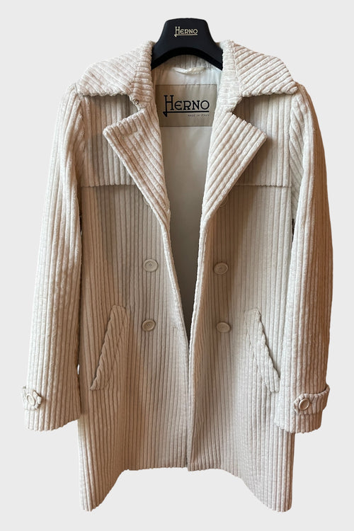 Cappotto doppiopetto Herno bianco