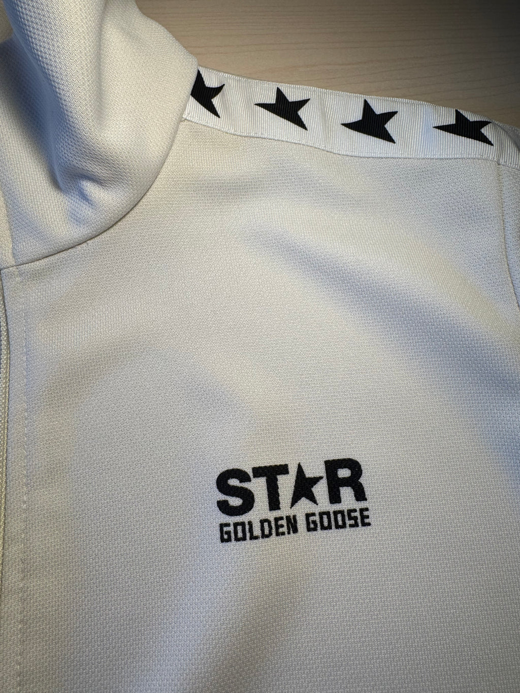 Felpa Golden Goose Star jogging bianca stelline laterali