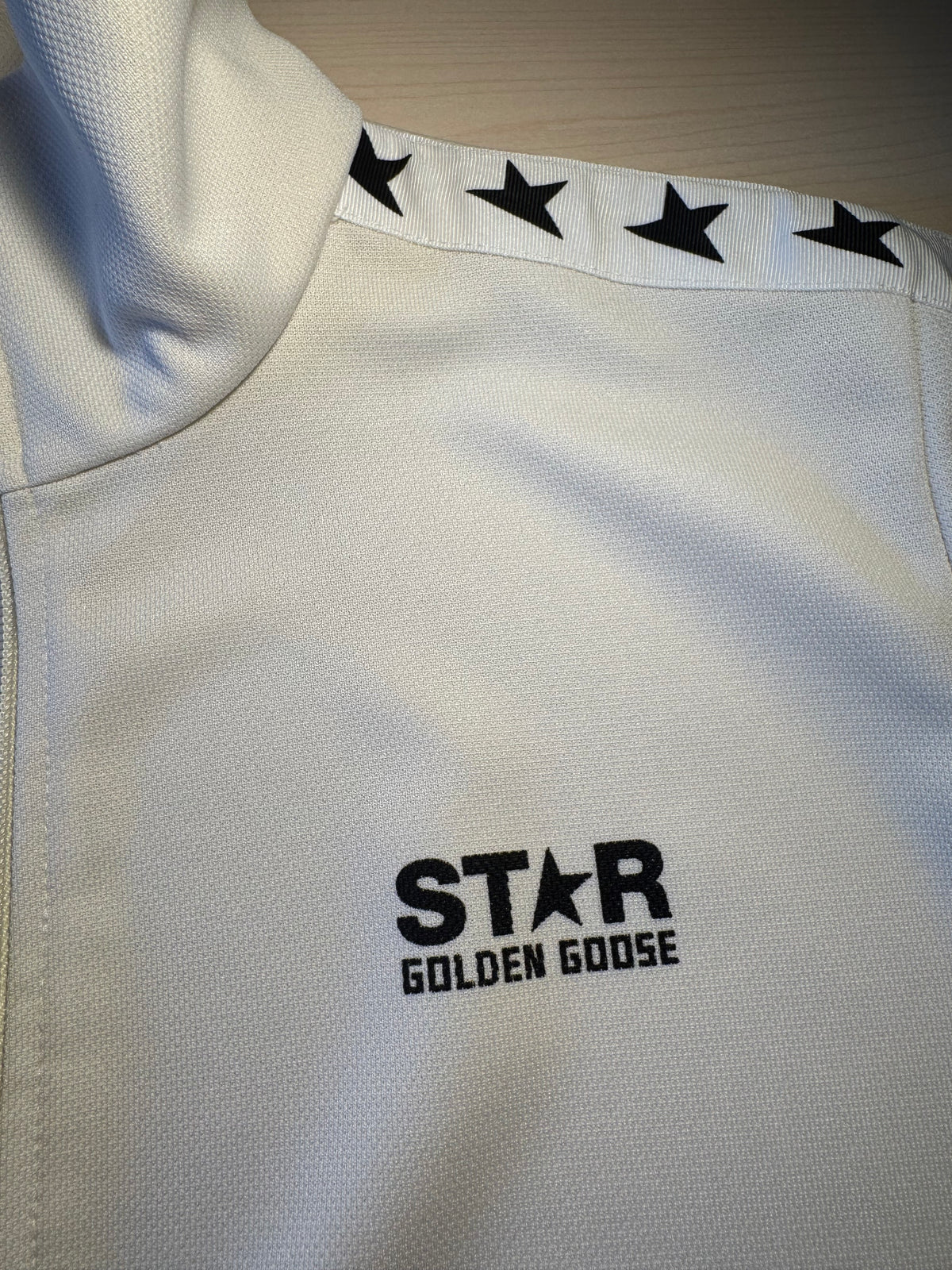 Felpa Golden Goose Star jogging bianca stelline laterali