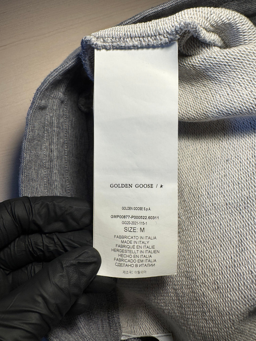 Pantaloni Golden Goose Star grigi stella oro