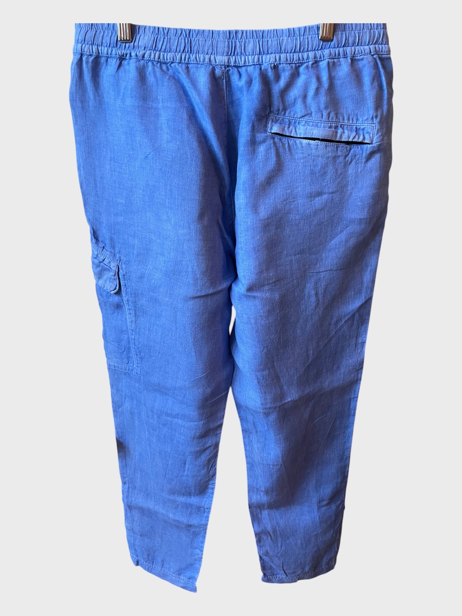 Pantalone Stone Island cargo azzurri lino