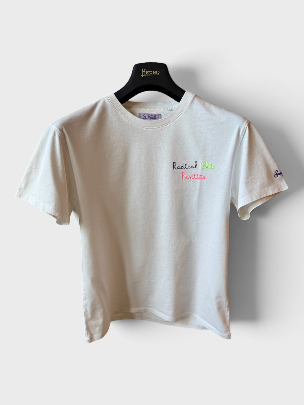 Maglia Saint Barth "Radical Chic Pentita” bianca