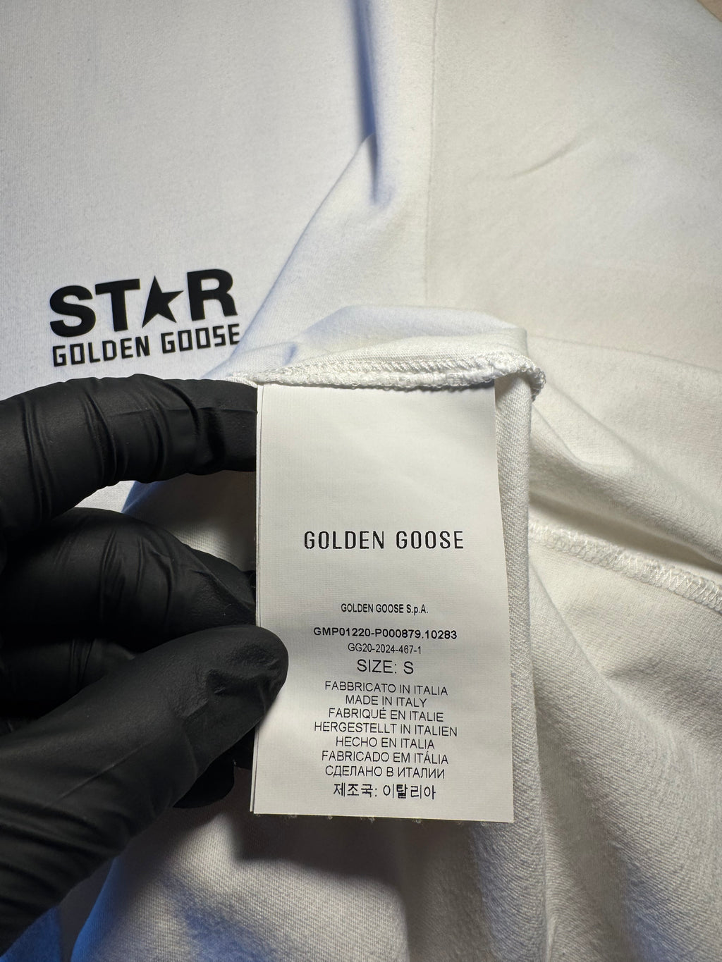Maglia Golden Goose Star bianca stella nera retro