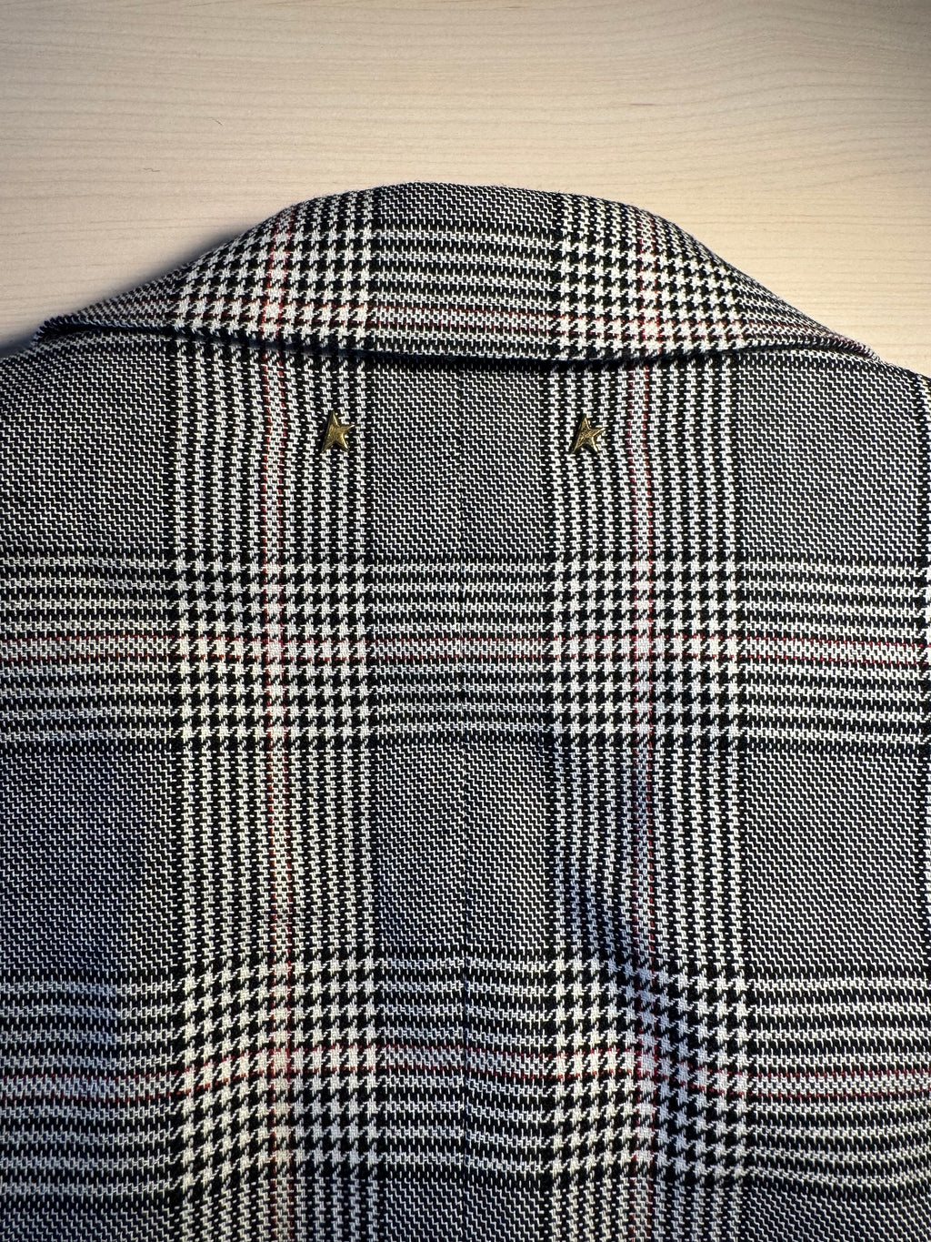 Blazer Golden Goose quadri grigio misto lana