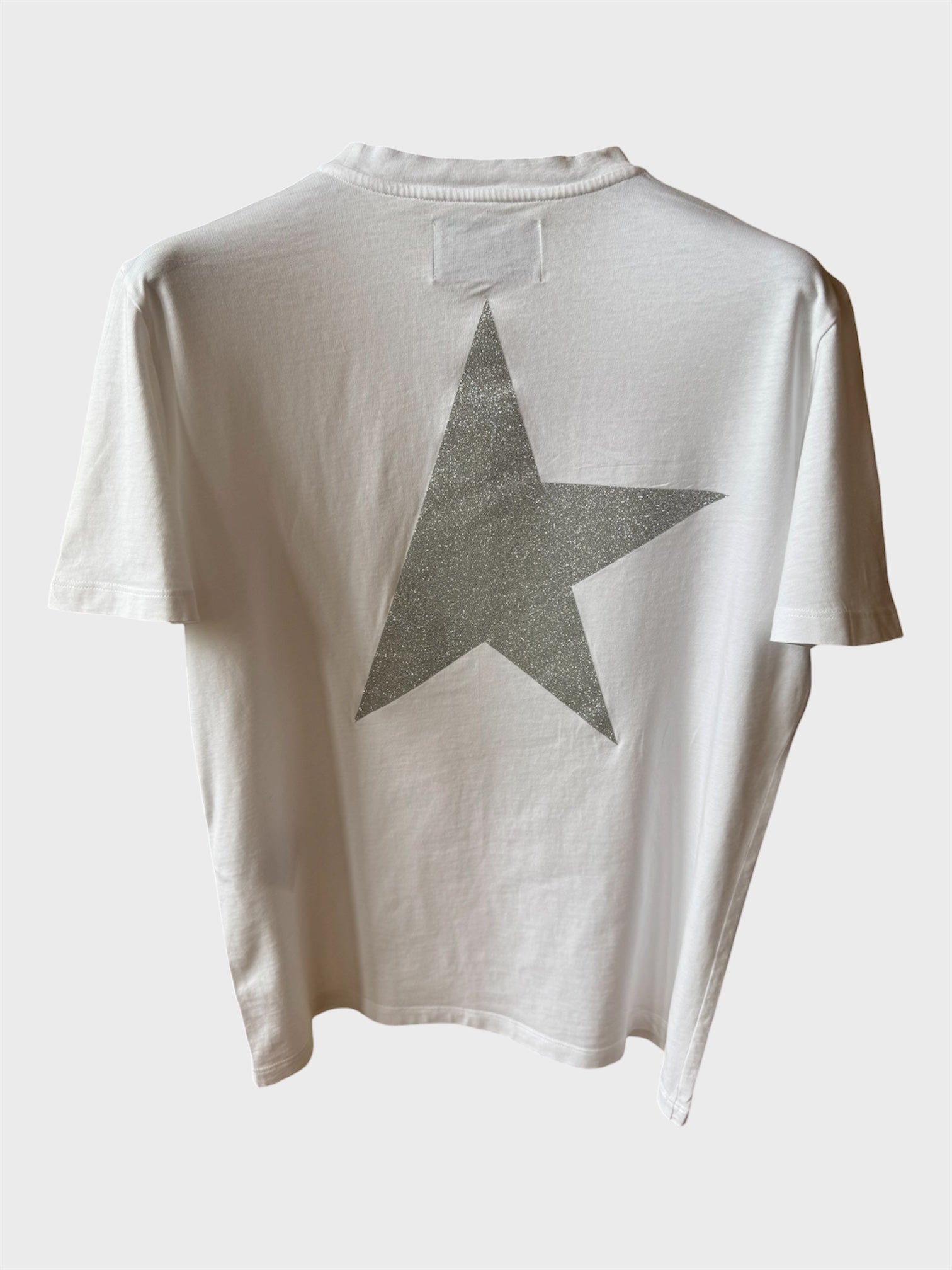 Maglia Golden Goose Star bianca stella argento retro