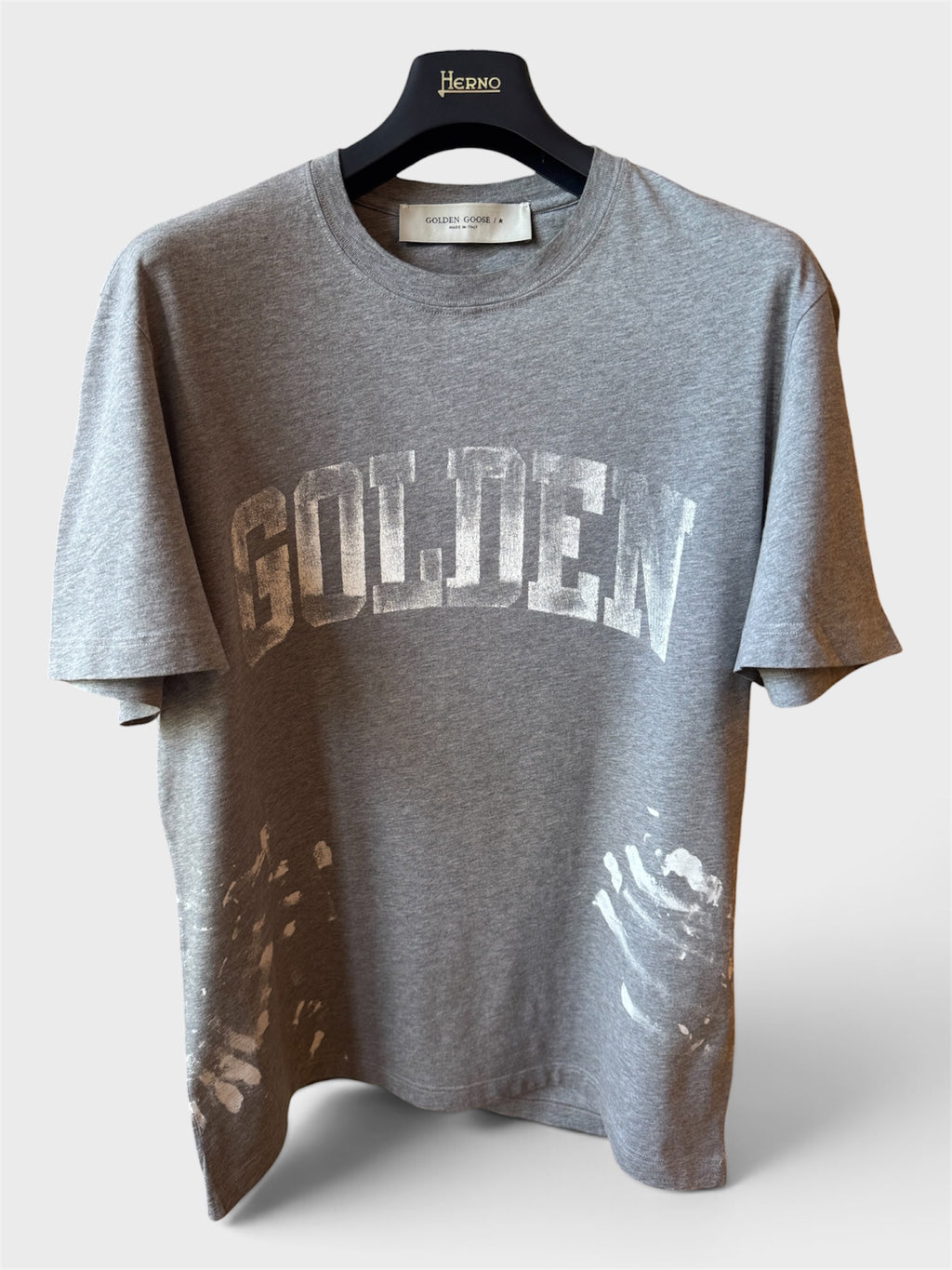 Maglia Golden Goose grigia scritta "Golden"