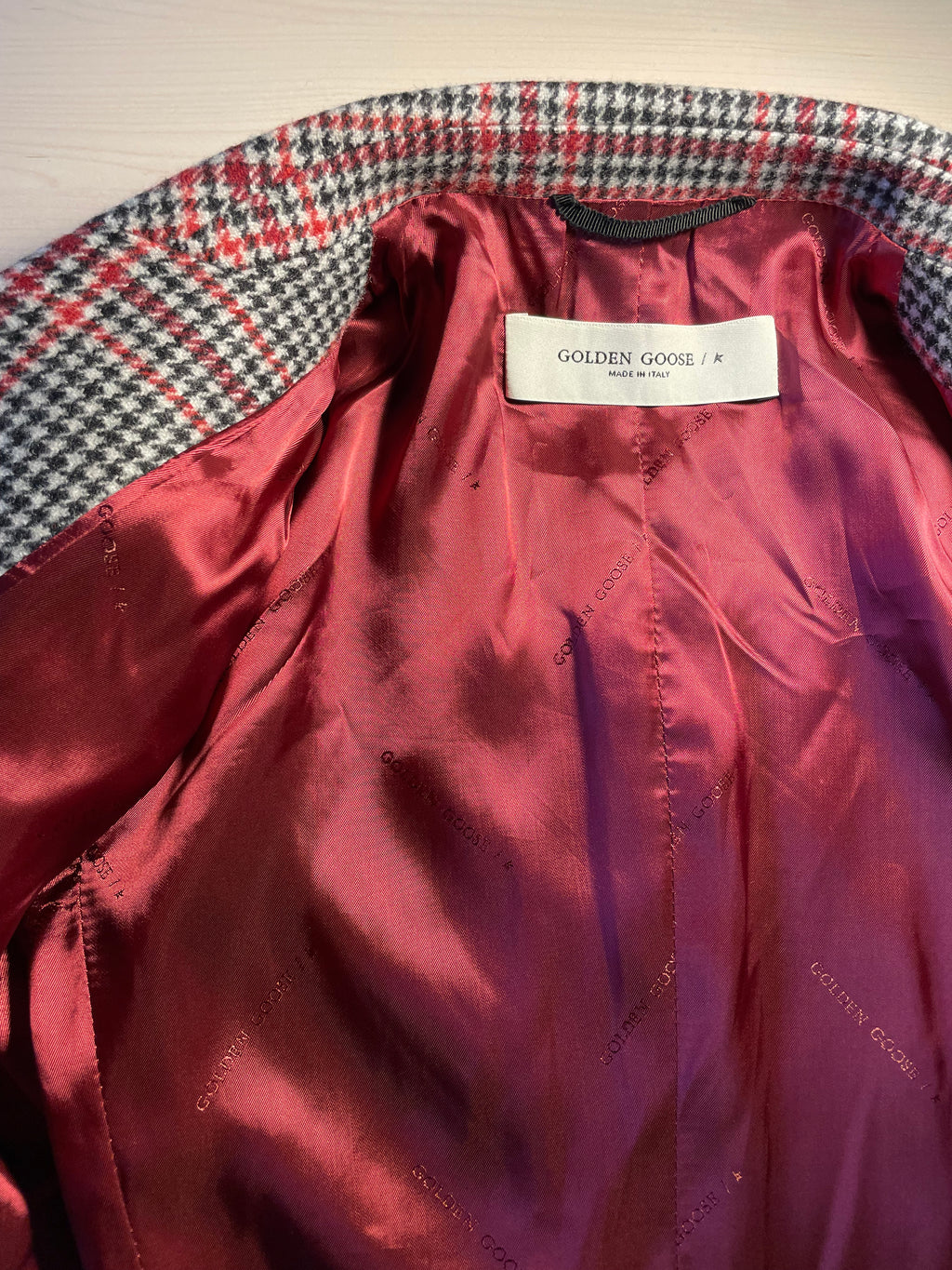 Blazer Golden Goose quadri rosso
