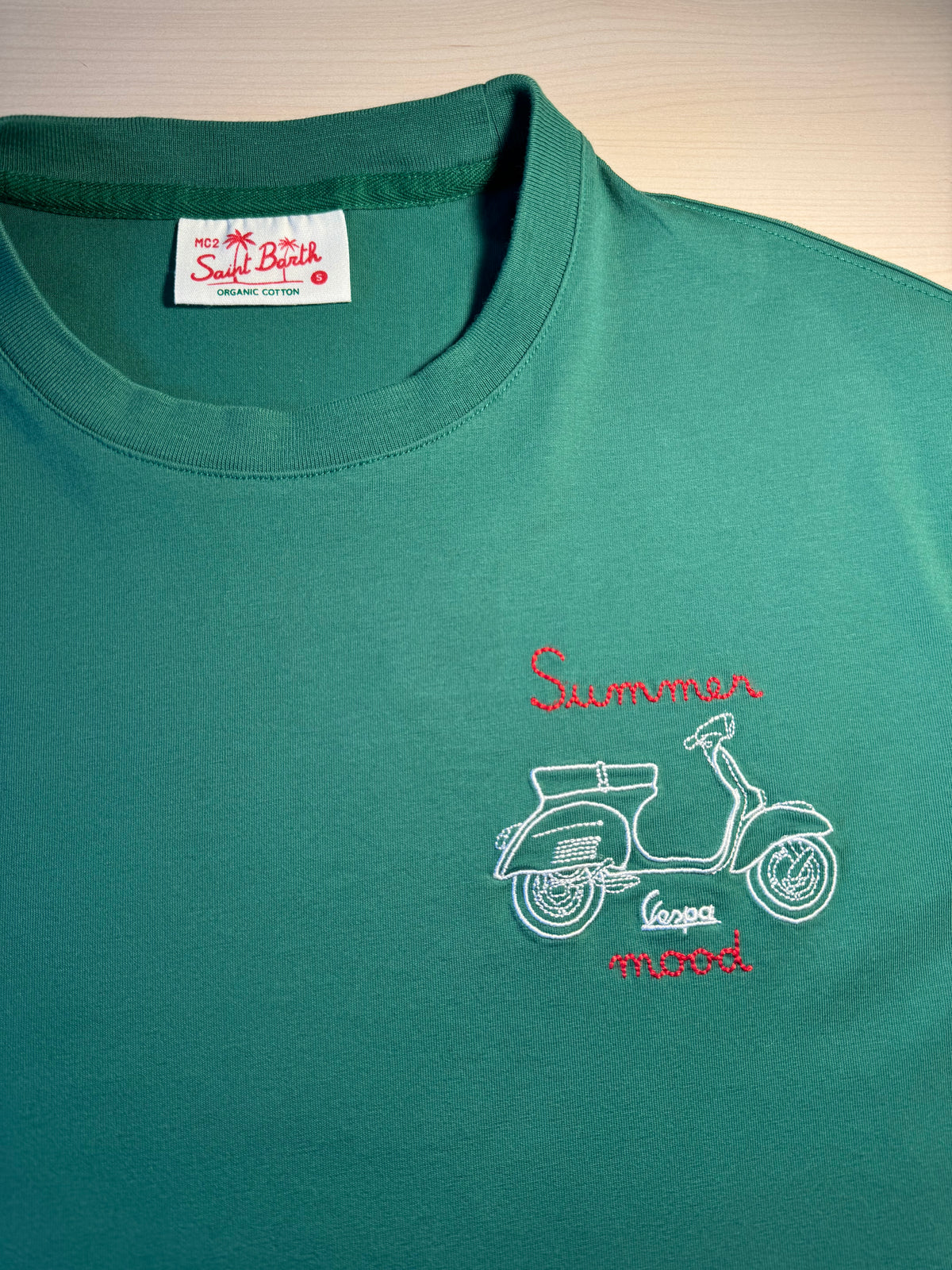 Maglia Saint Barth "Vespa Summer Mood” verde