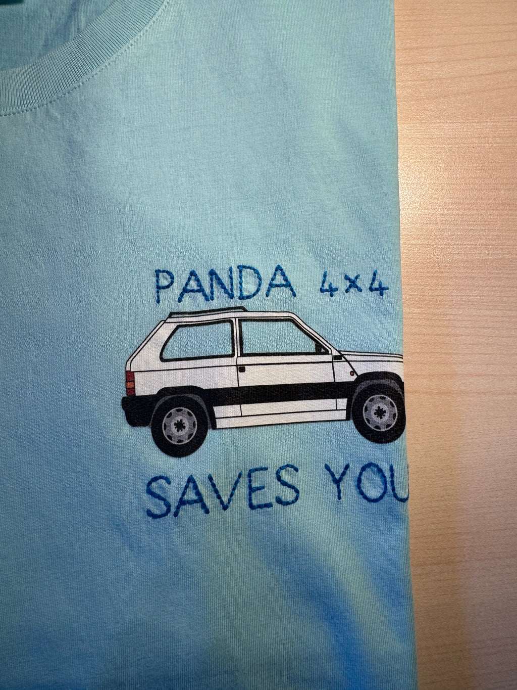 Maglia Saint Barth "Panda 4x4" azzurra