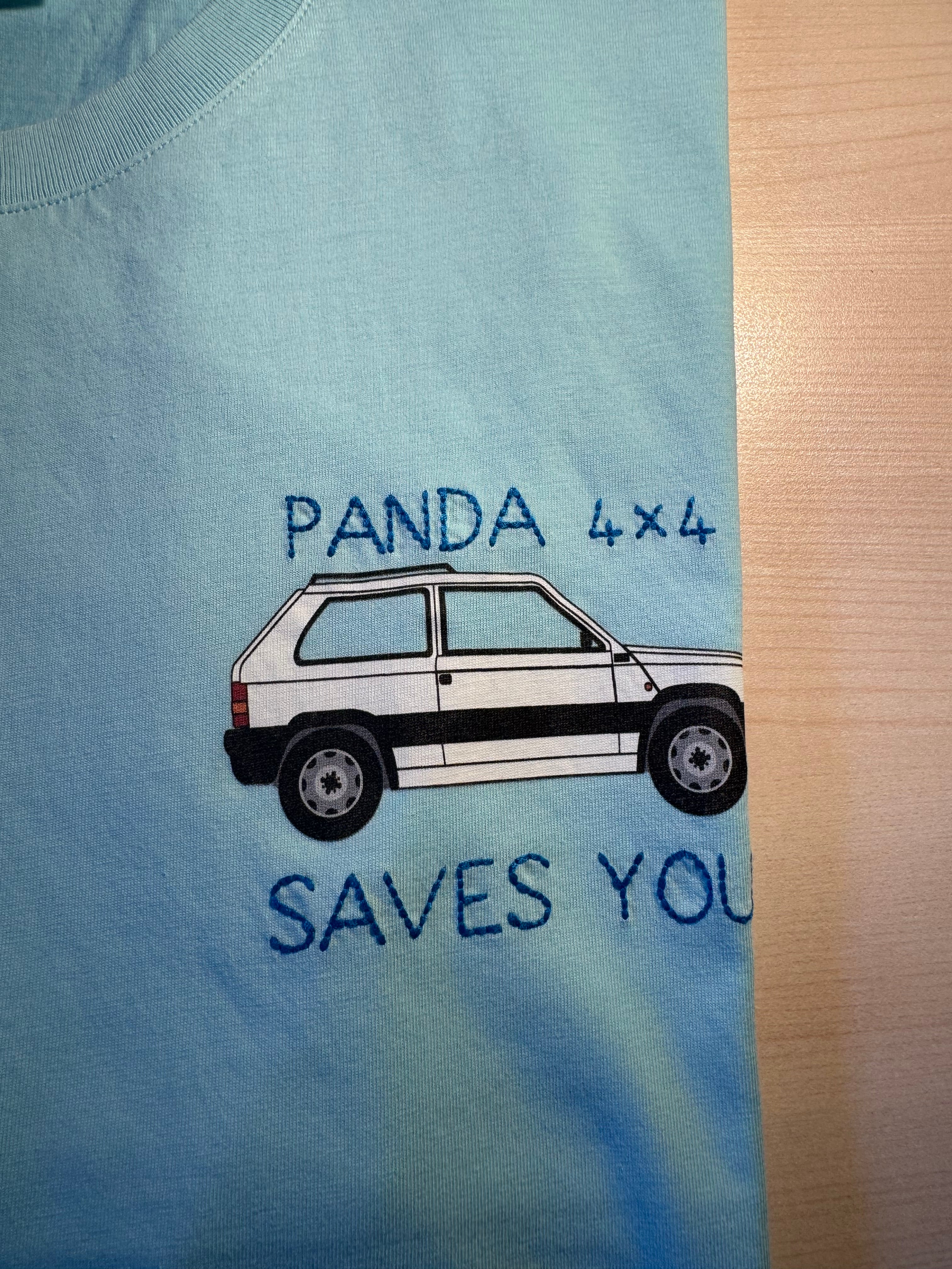 Maglia Saint Barth "Panda 4x4" azzurra