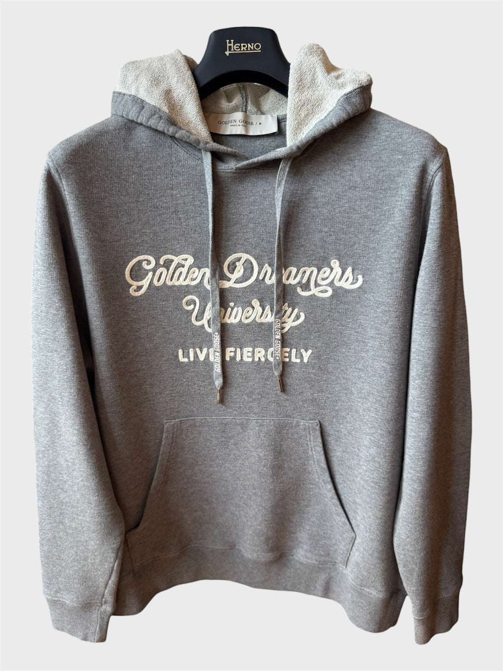 Felpa Golden Goose "Golden Dreamers University" grigia