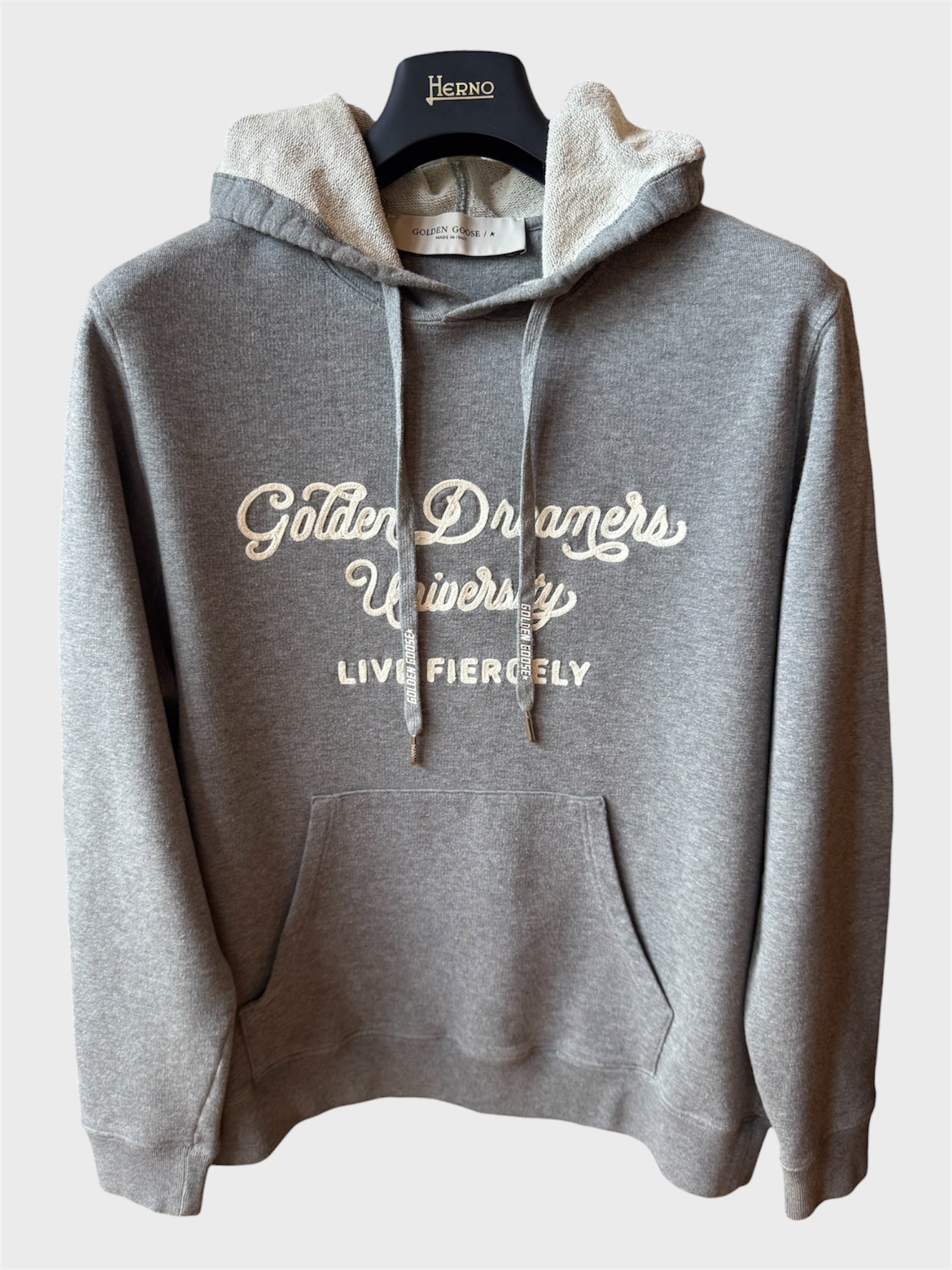 Felpa Golden Goose "Golden Dreamers University" grigia