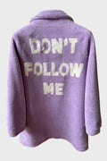 Cappotto Saint Barth teddy "Don't Follow Me" viola
