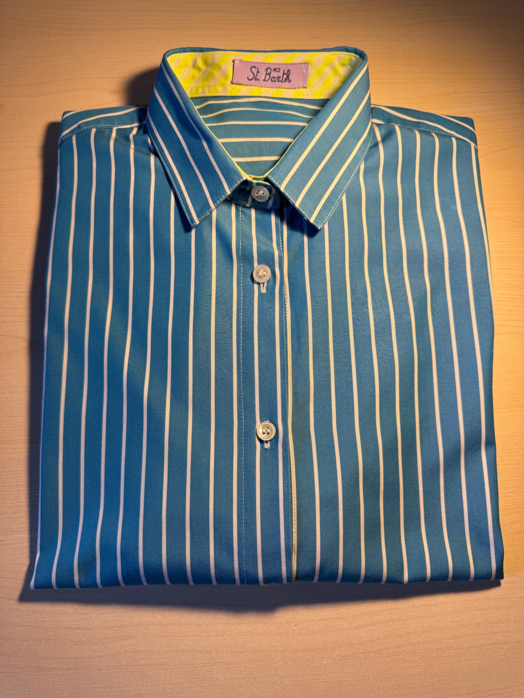 Camicia Saint Barth righe “Born In St. Barth”