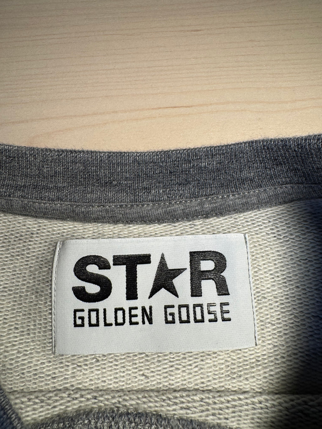 Felpa Golden Goose Star grigia stella oro