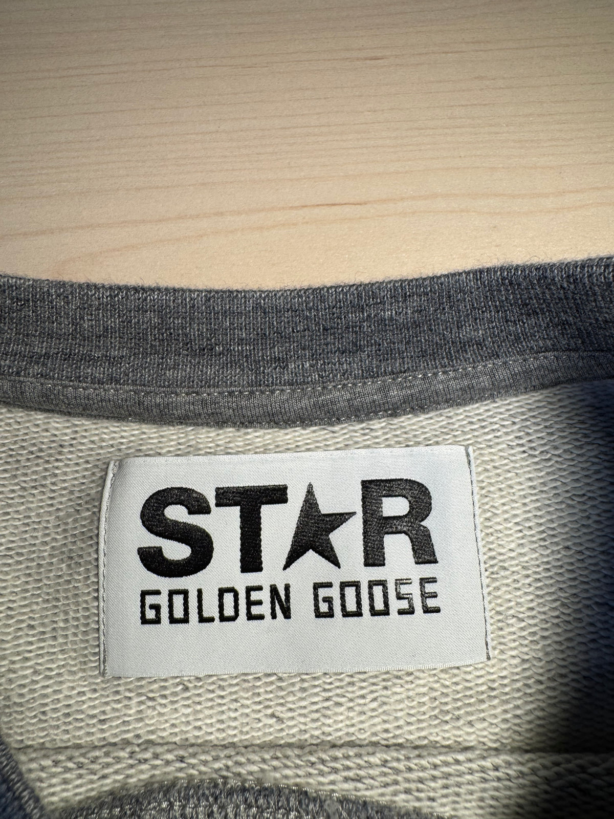 Felpa Golden Goose Star grigia stella oro