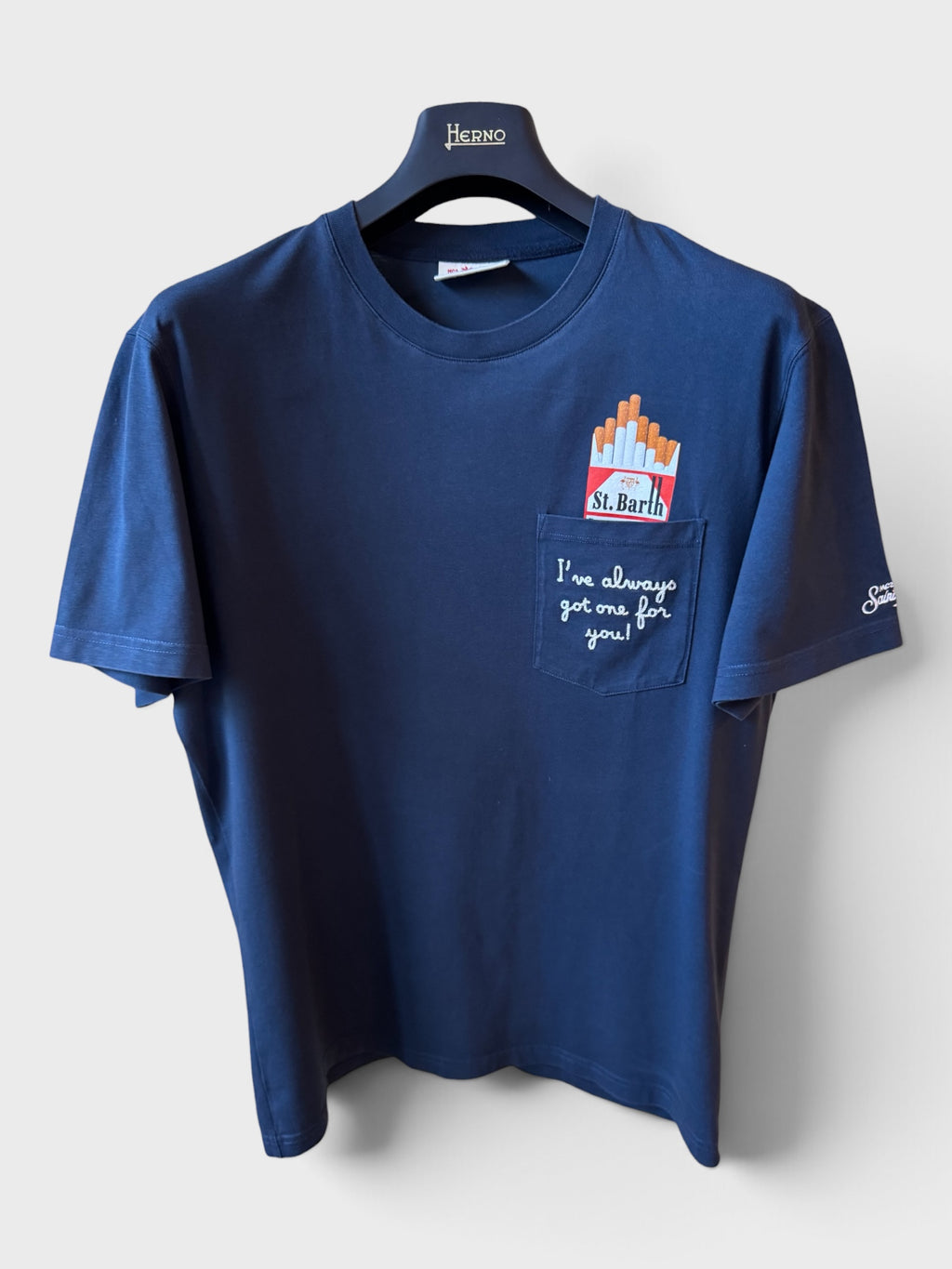 Maglia Saint Barth "I’ve Always Got One For You” blu