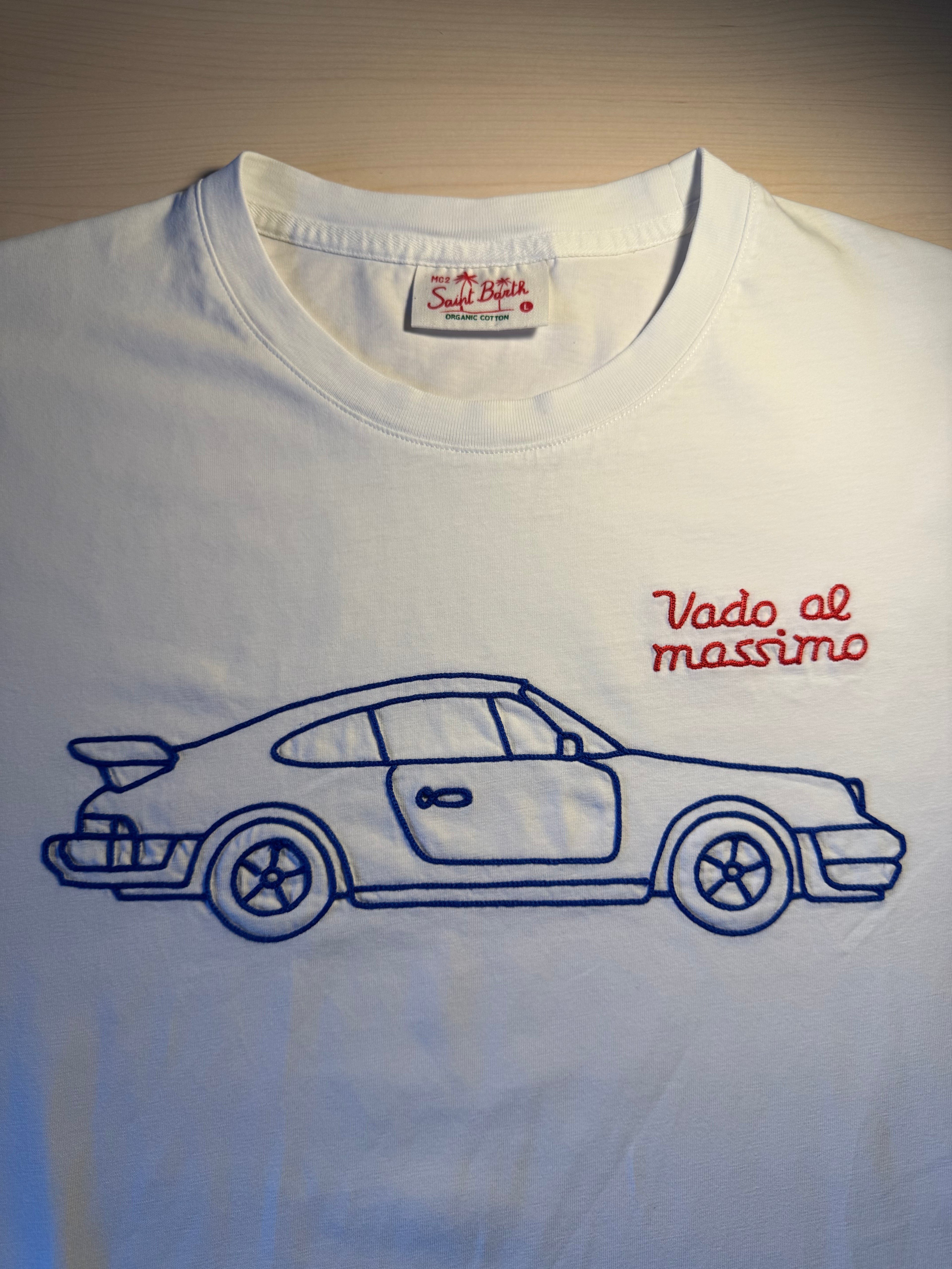 Maglia Saint Barth "Vado Al Massimo" bianca