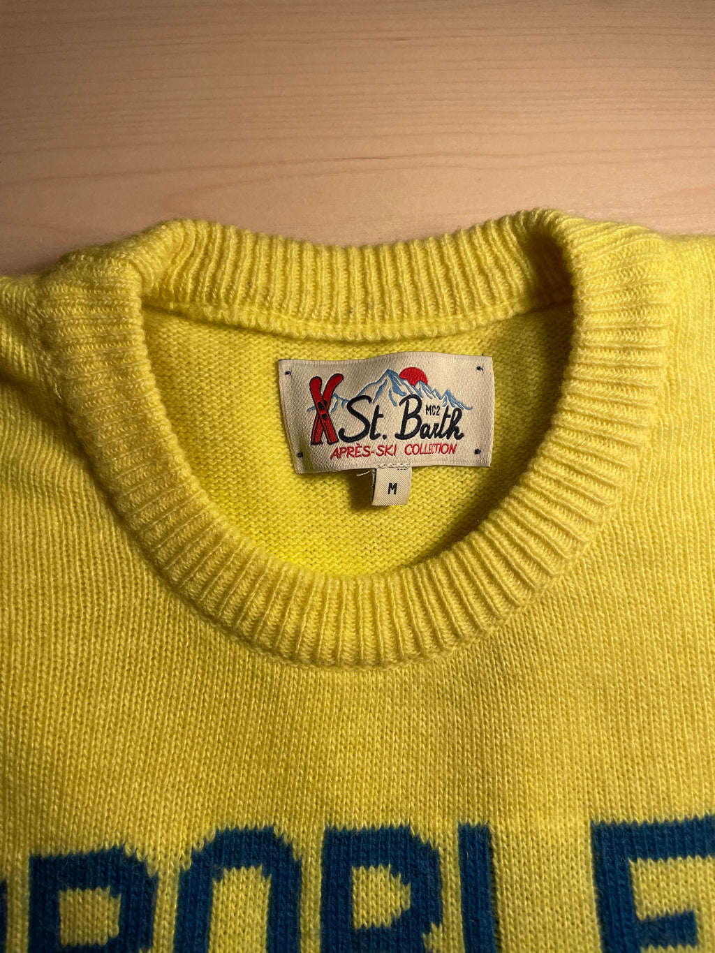 Maglione Saint Barth "Problem Solver" giallo fluo