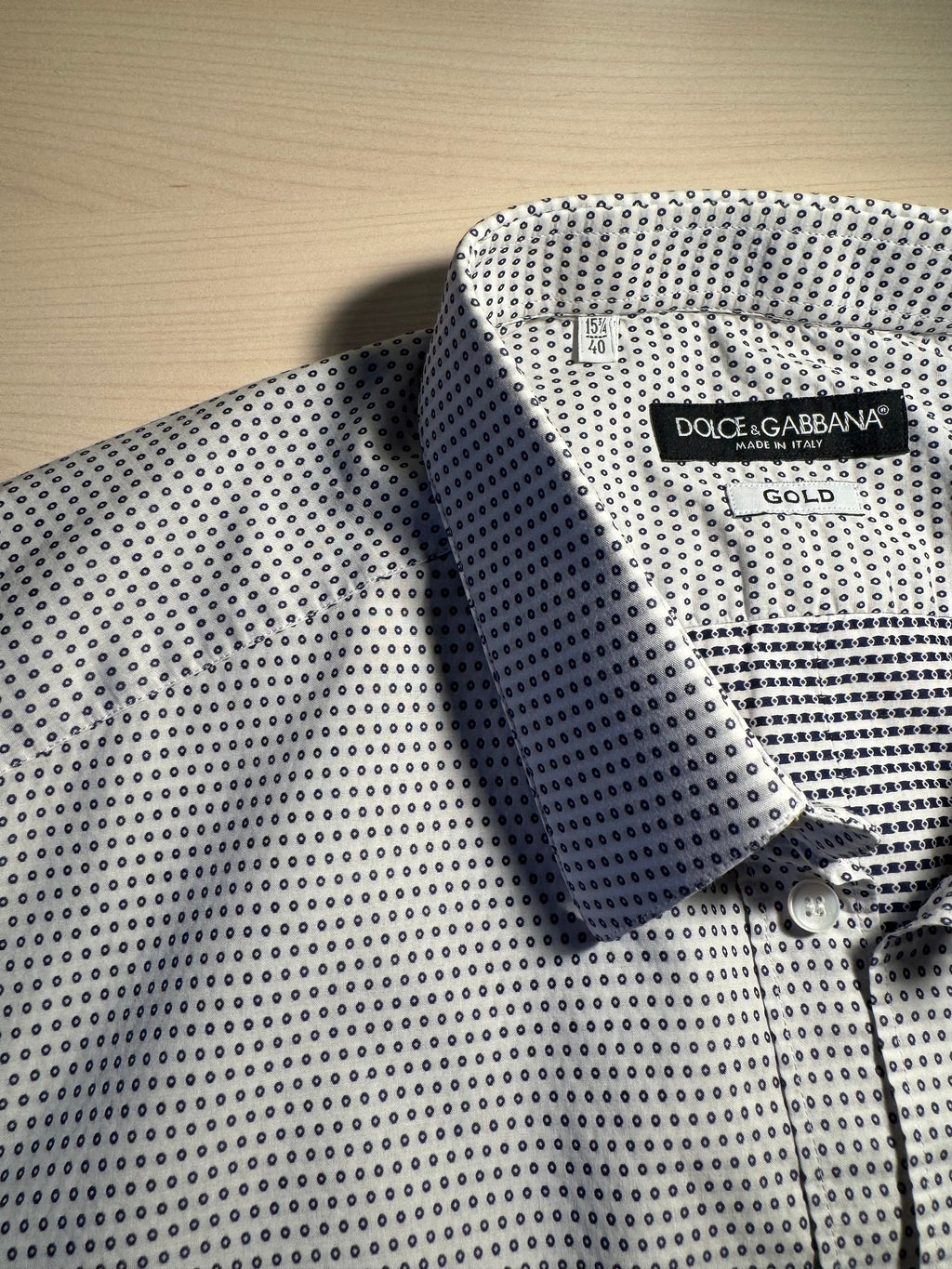 Camicia Dolce e Gabbana Gold a pois
