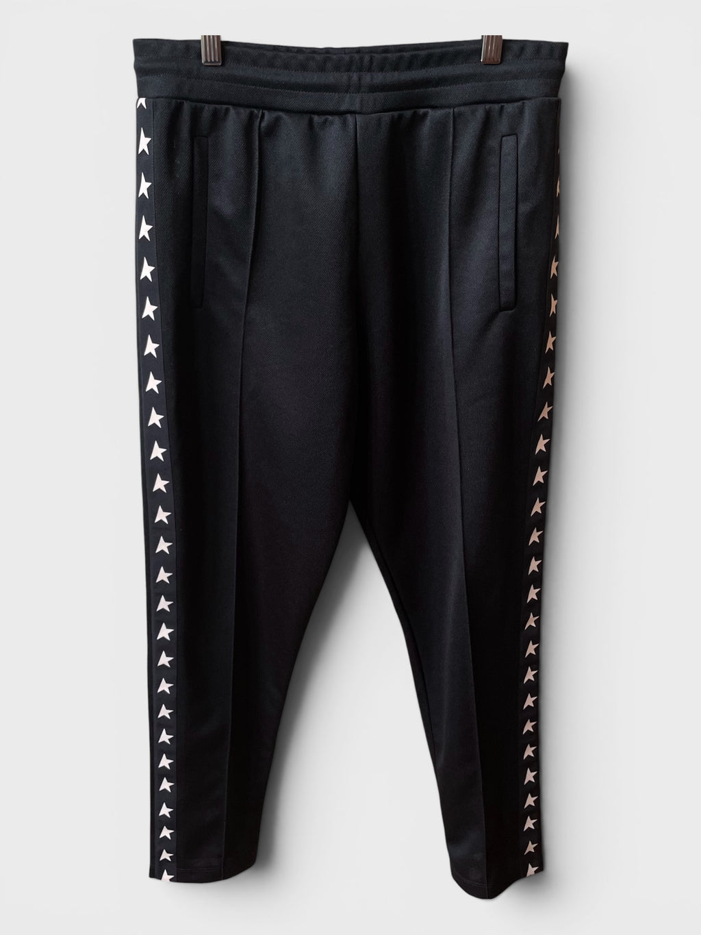 Pantaloni Golden Goose Star jogging neri stelline laterali