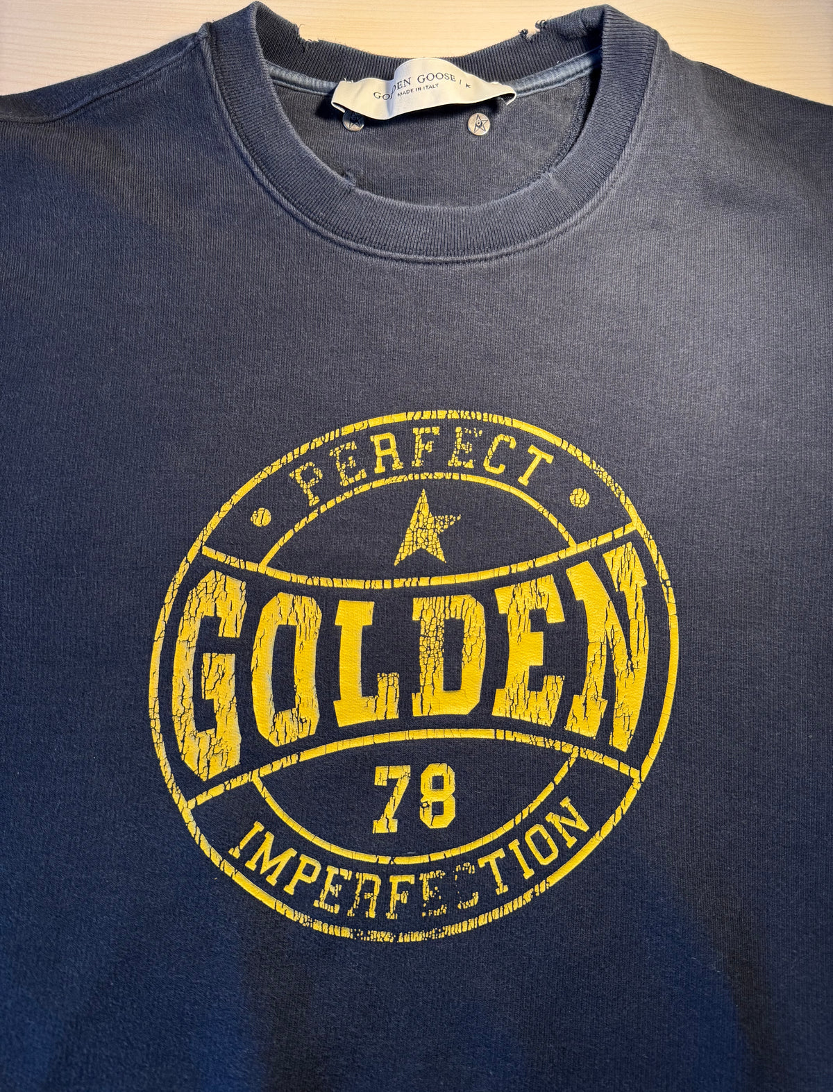 Felpa Golden Goose "Perfect Imperfection" blu
