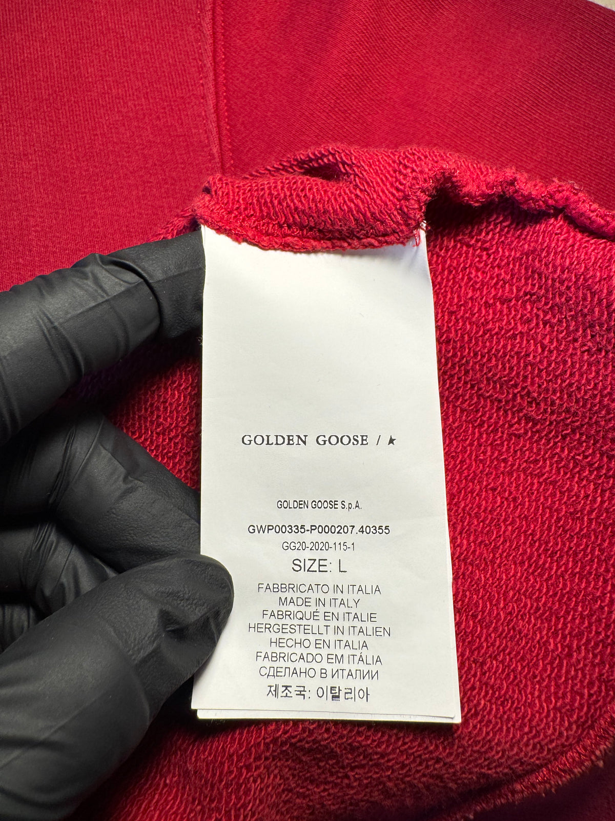 Felpa Golden Goose "Golden Goose” Logo rossa
