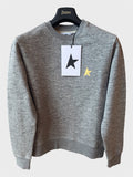 Felpa Golden Goose Star grigia stella oro