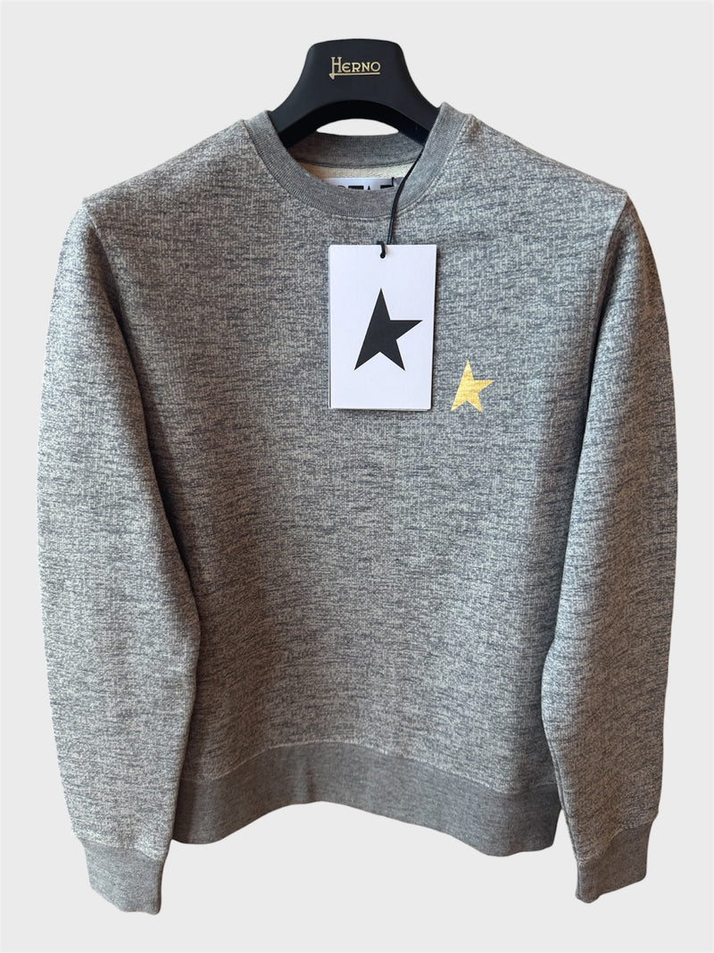 Felpa Golden Goose Star grigia stella oro