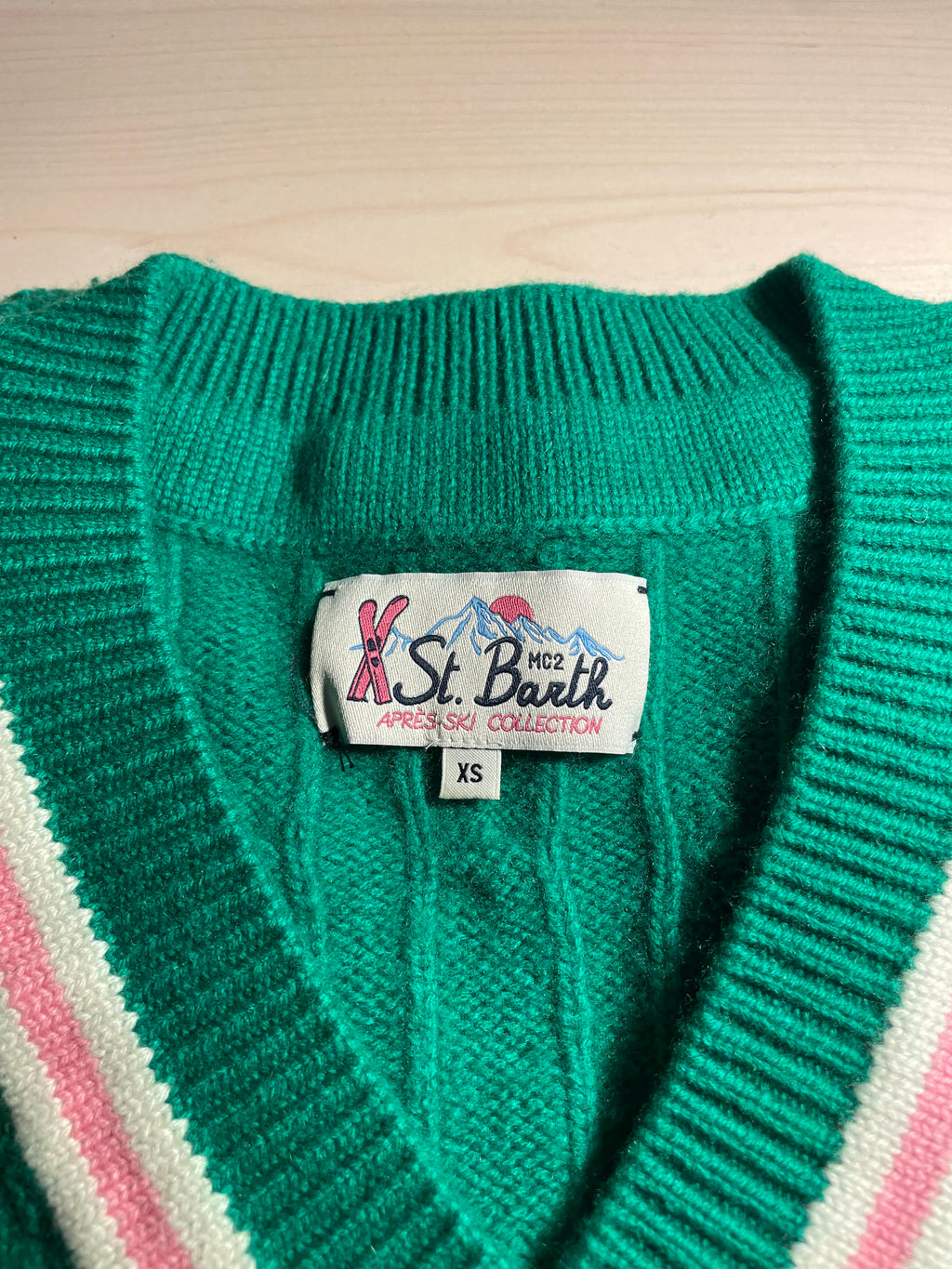 Maglione Saint Barth "SB" verde