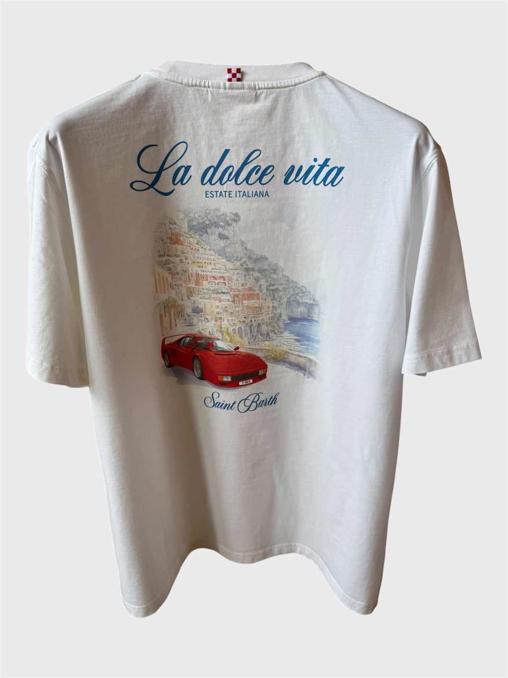 T-shirt Saint Barth "La Dolce Vita" bianca