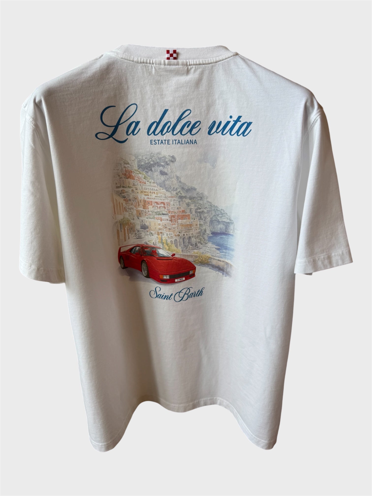 T-shirt Saint Barth "La Dolce Vita" bianca