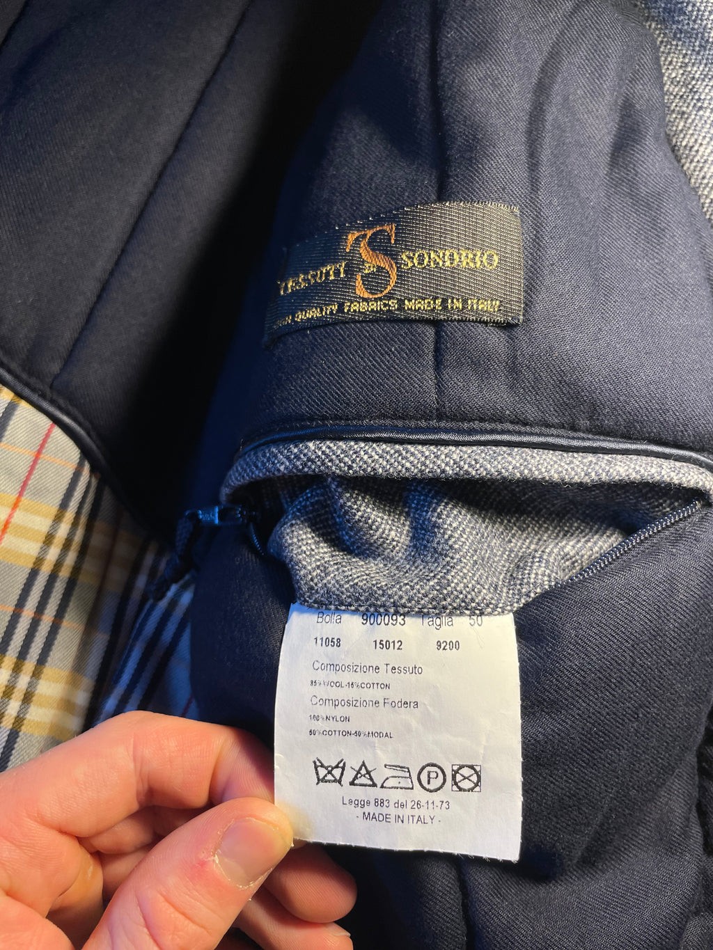Cappotto Herno lana grigio-azzurro