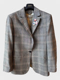 Blazer Golden Goose quadri grigio misto lana